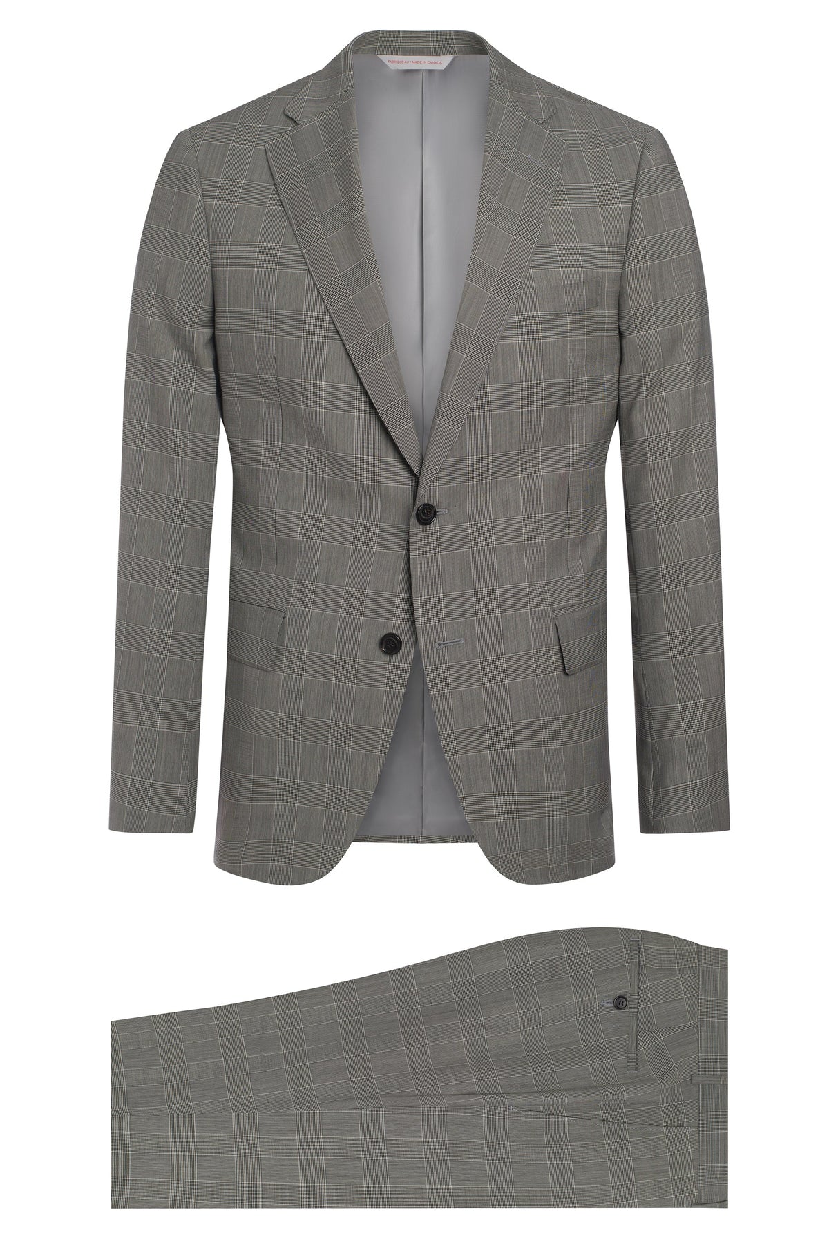 Black and White Super 130's Prince Of Wales Suit