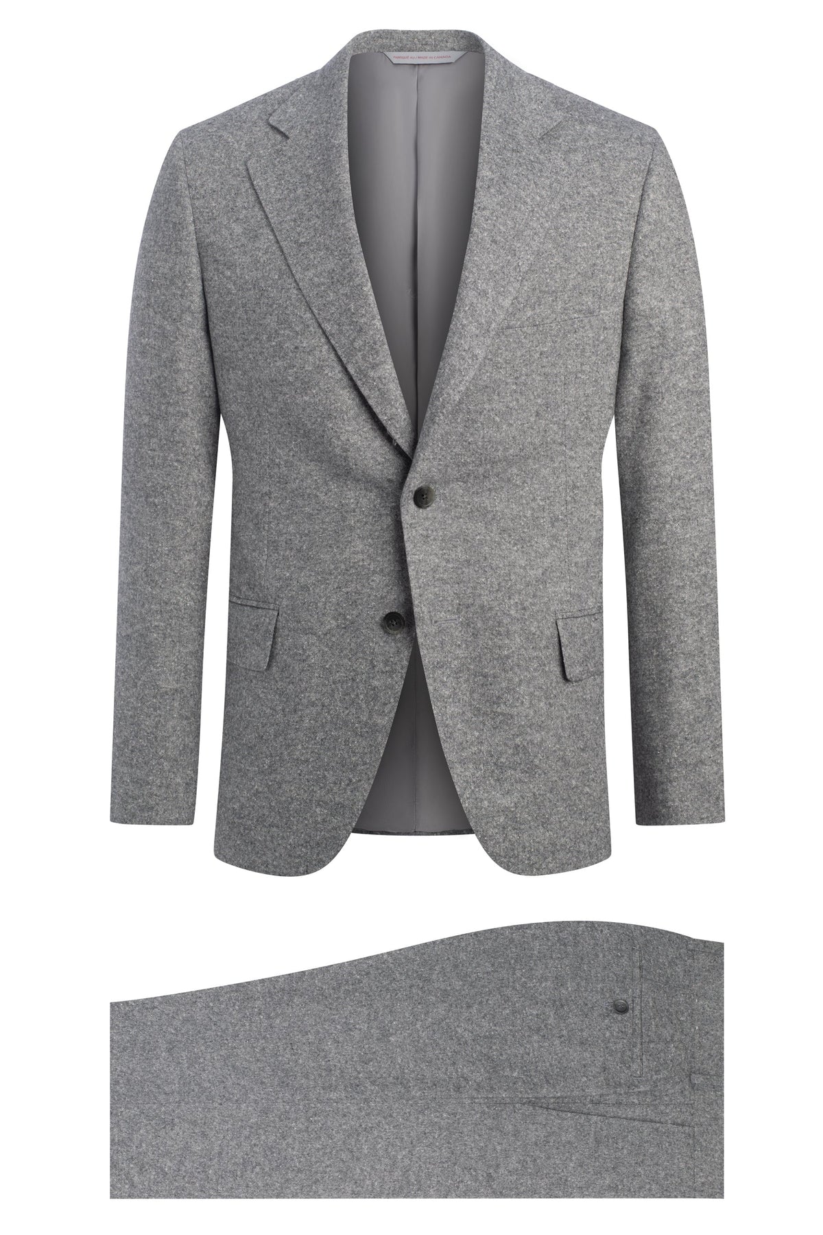 Light Grey Zegna Linen Blend Donegal Suit