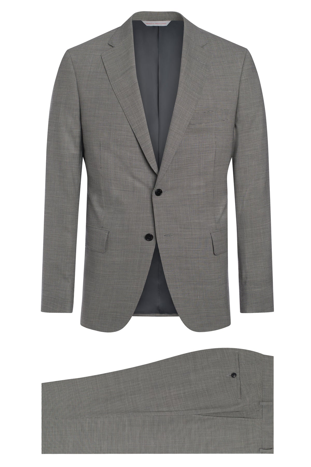 Black and White Super 120's Houndstooth Suit