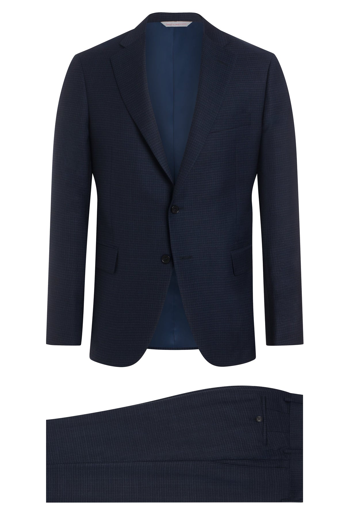 Dark Blue Mini Check Suit