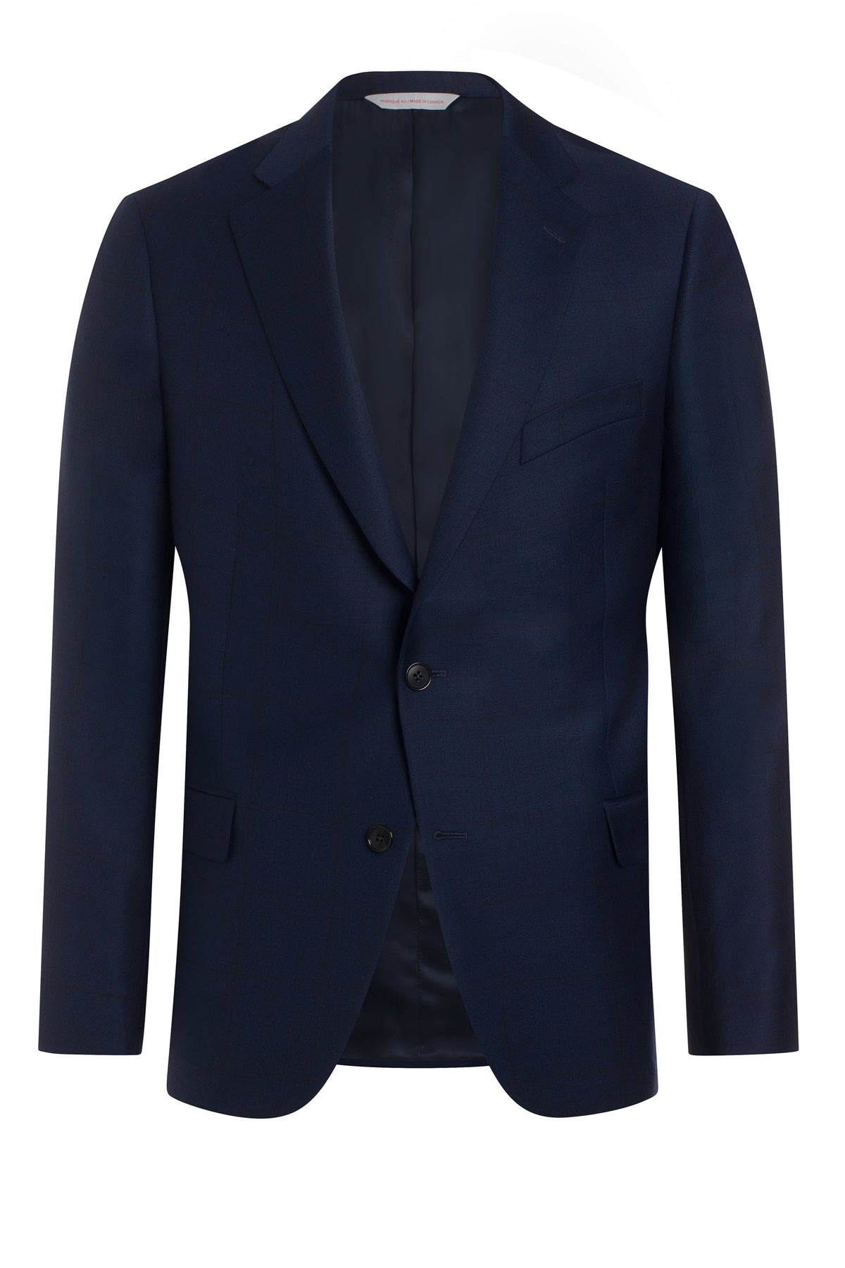 Navy Tonal Plaid Windowpane Suit