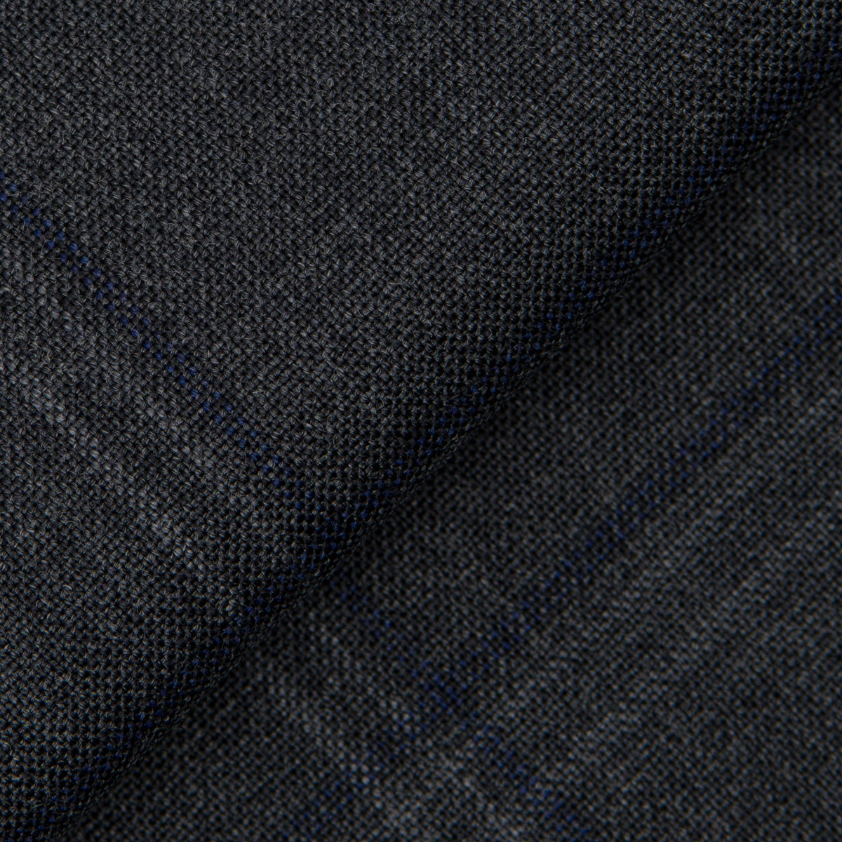 Dark Grey Navy Windowpane Wool Suit