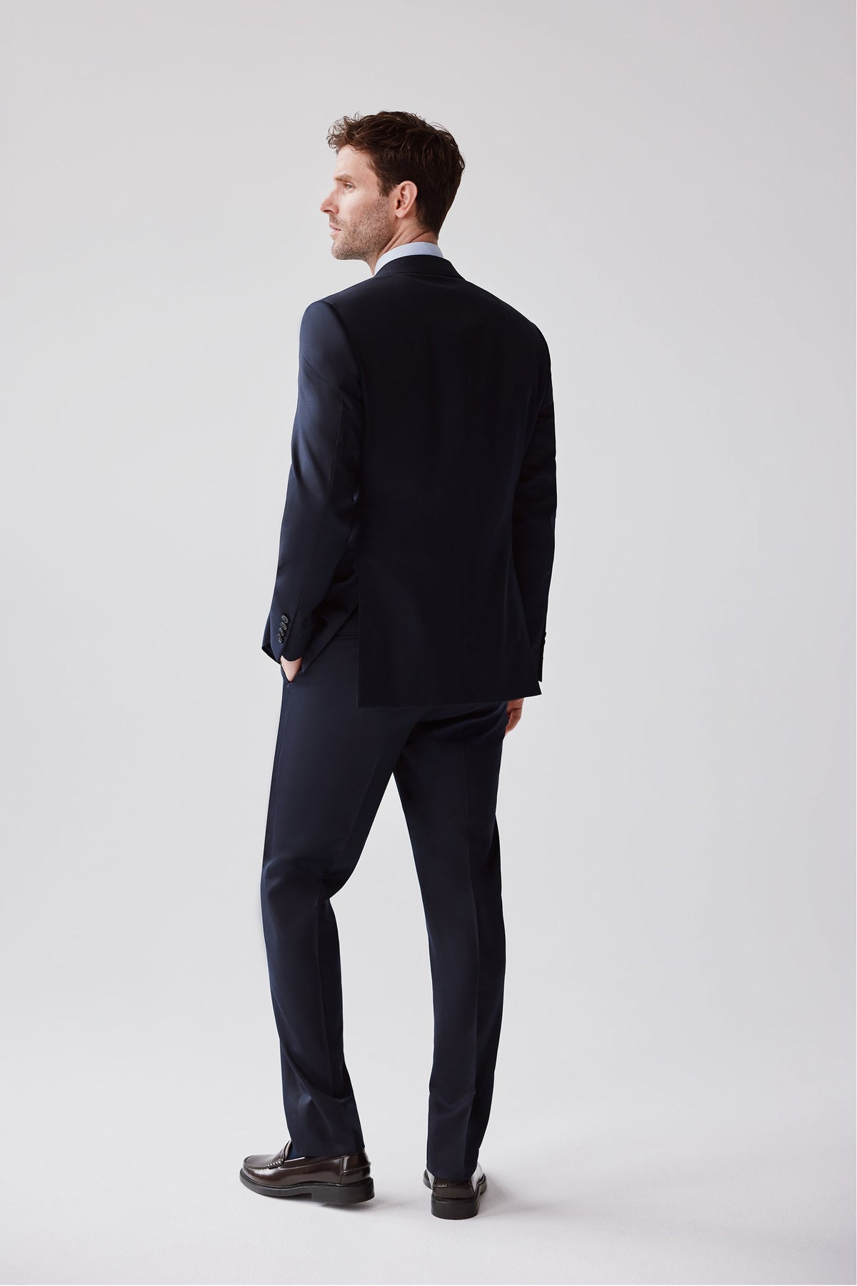 Navy 120's Wool Jacket