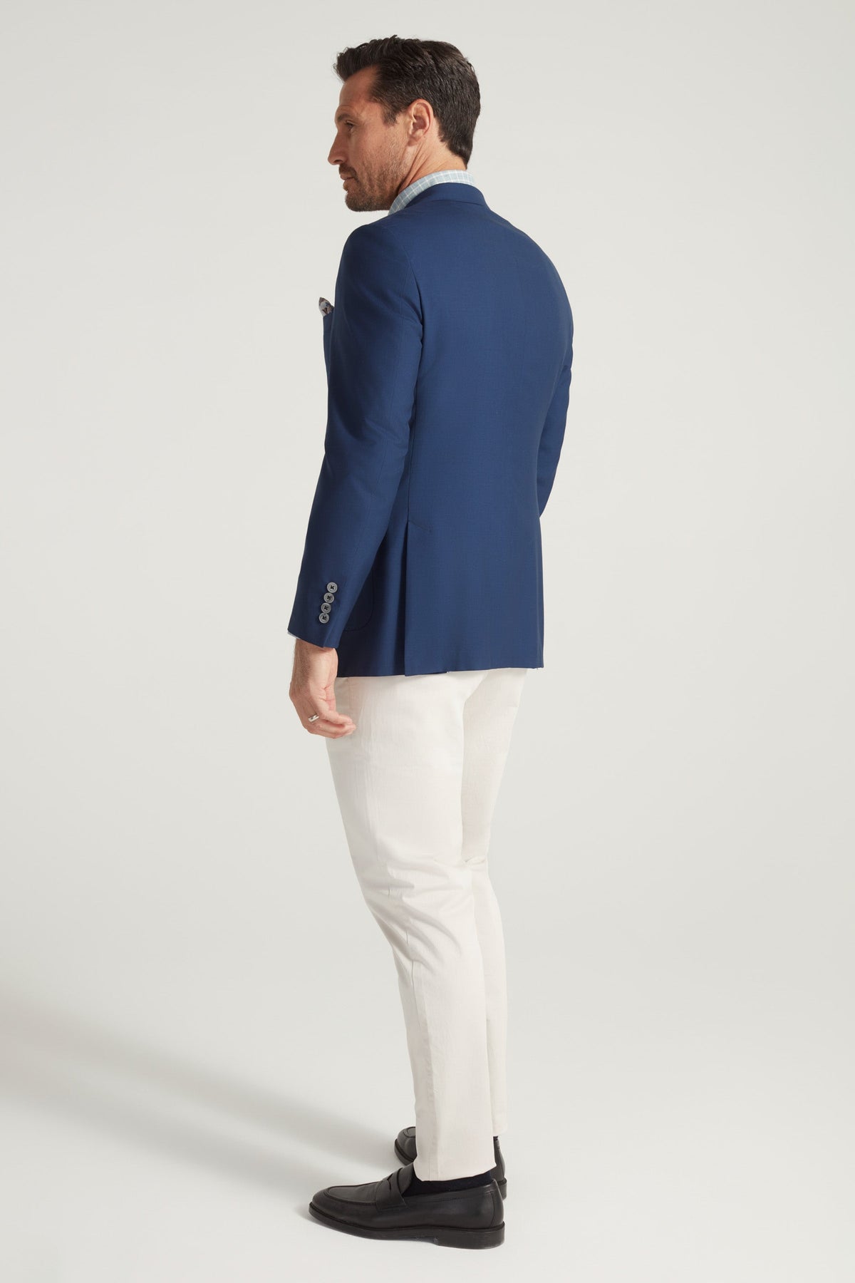 Royal Blue Poplin Super 150’s Weightless Blazer