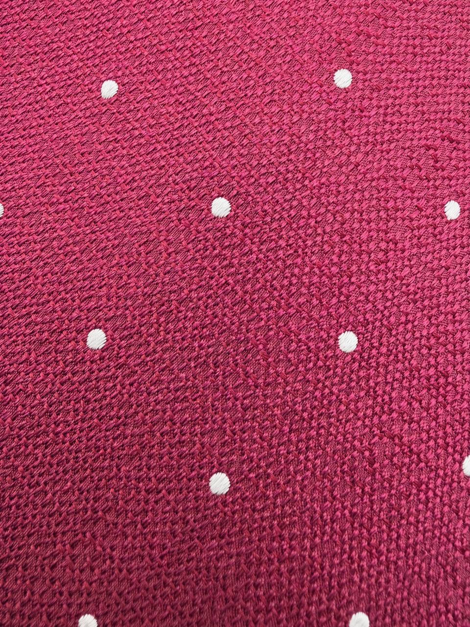 Burgundy Pin Dot Necktie, fabric close-up