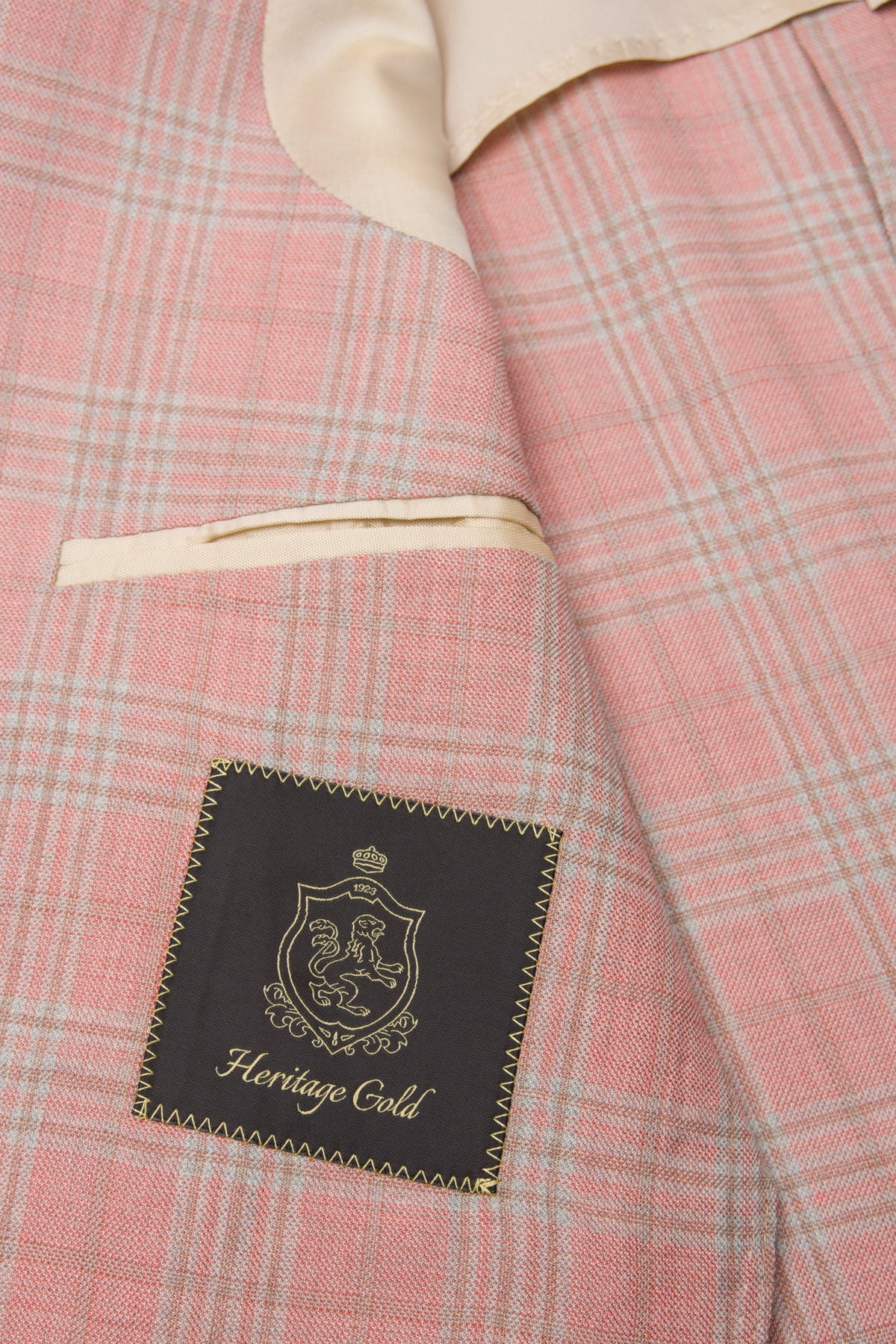 Red and Taupe Plaid Jacket