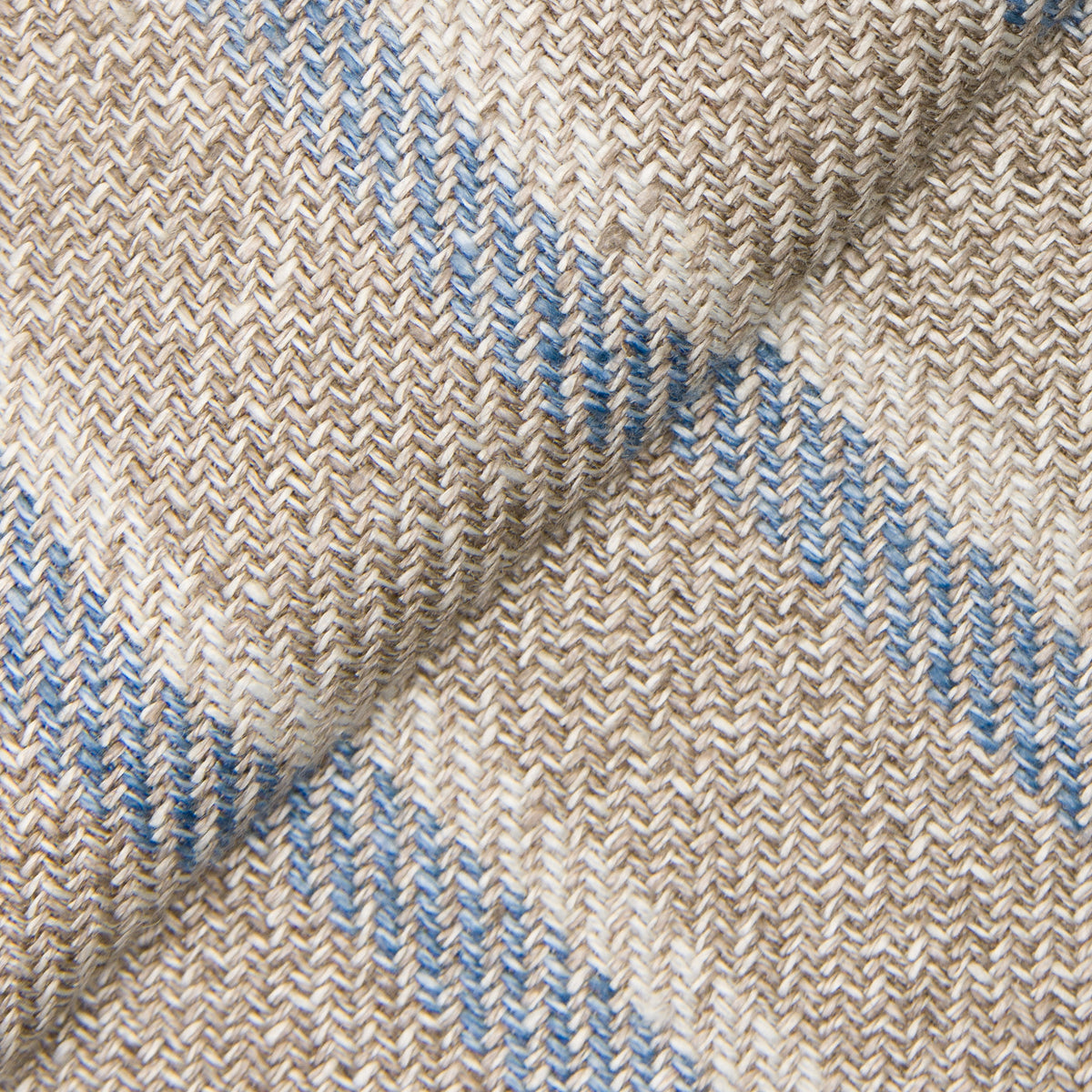 Beige Linen Blend Textured Stripe Jacket