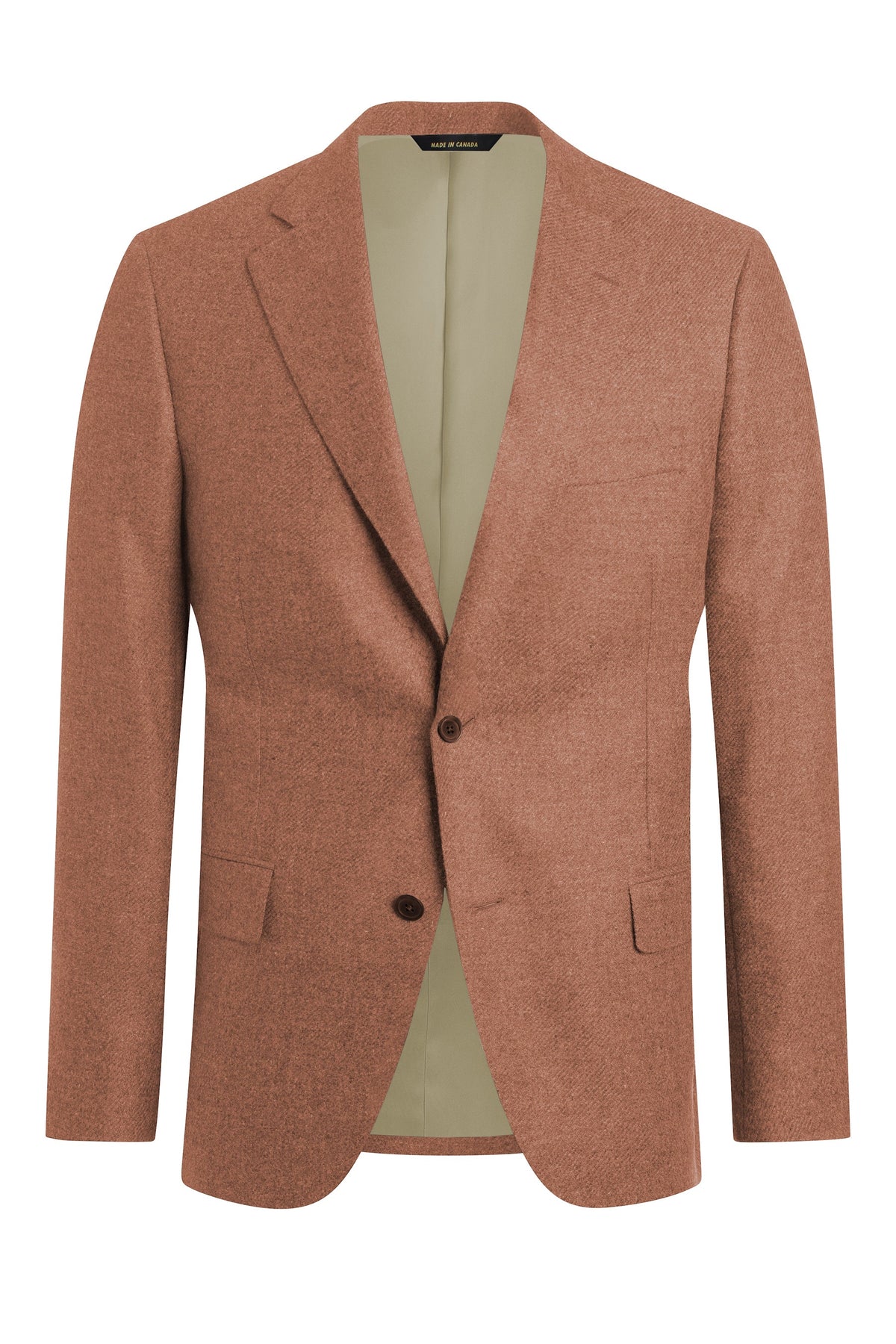 Coral Wool and Cashmere Twill Jacket