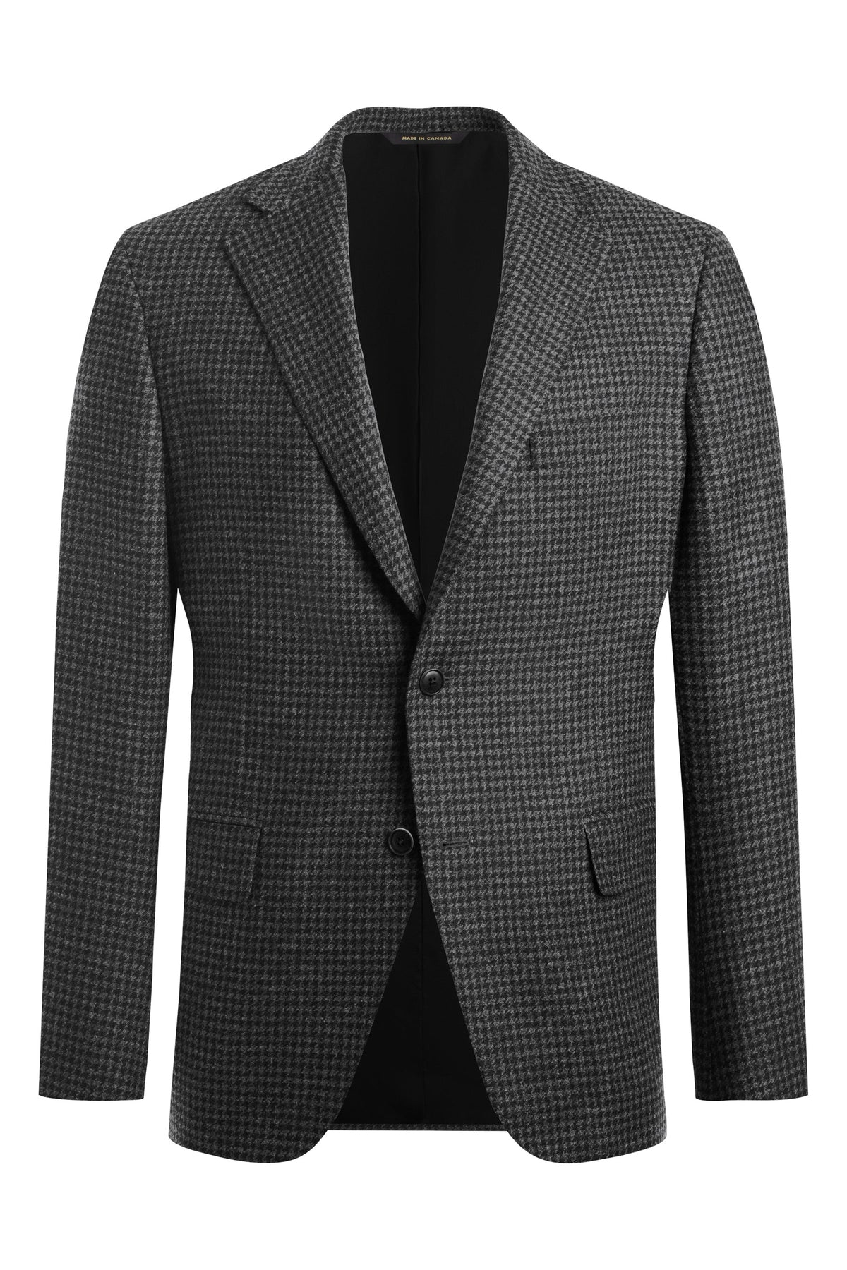 Black and Grey Cashmere Blend Honey Way Houndstooth Jacket
