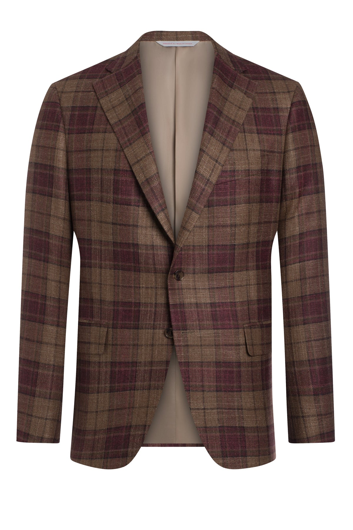 Taupe Honey Way Plaid Jacket