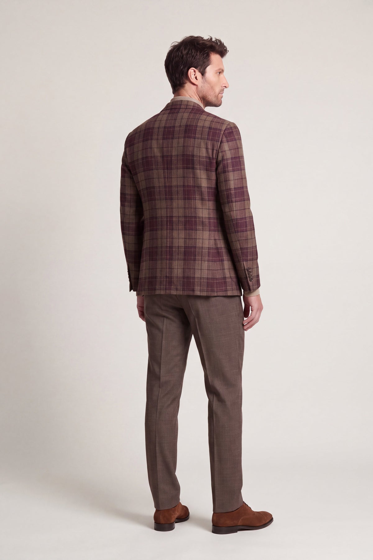 Taupe Honey Way Plaid Jacket