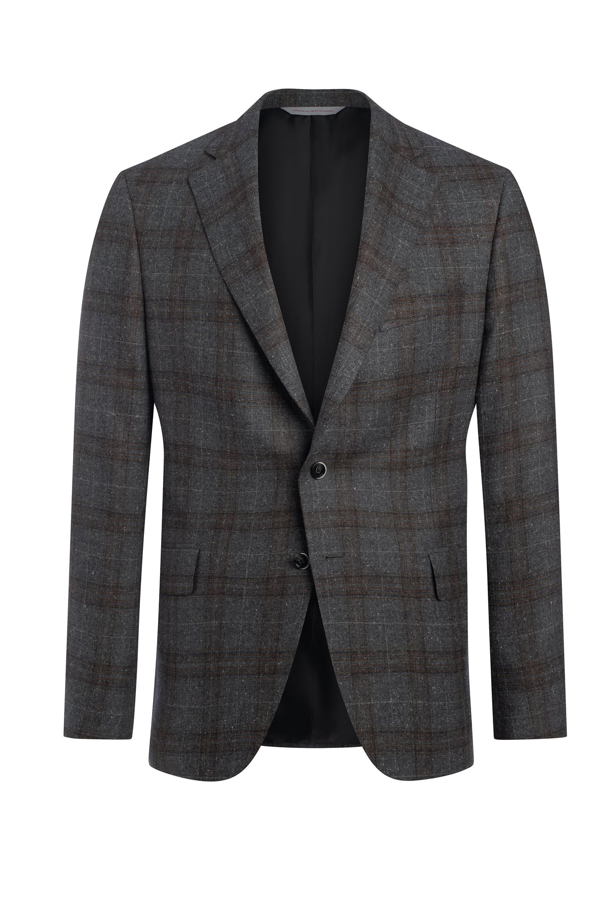 Grey Wool and Silk Plaid Jacket