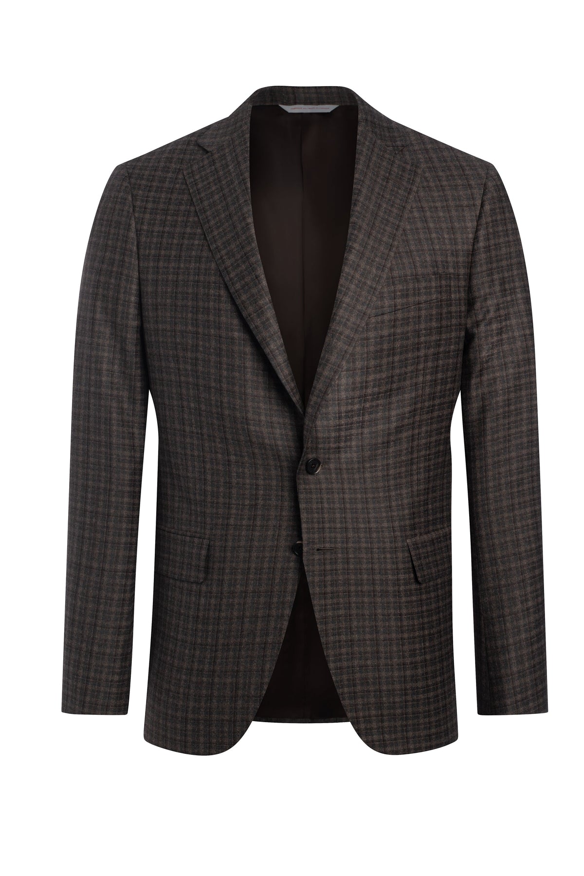 Brown Overcheck Flannel Jacket