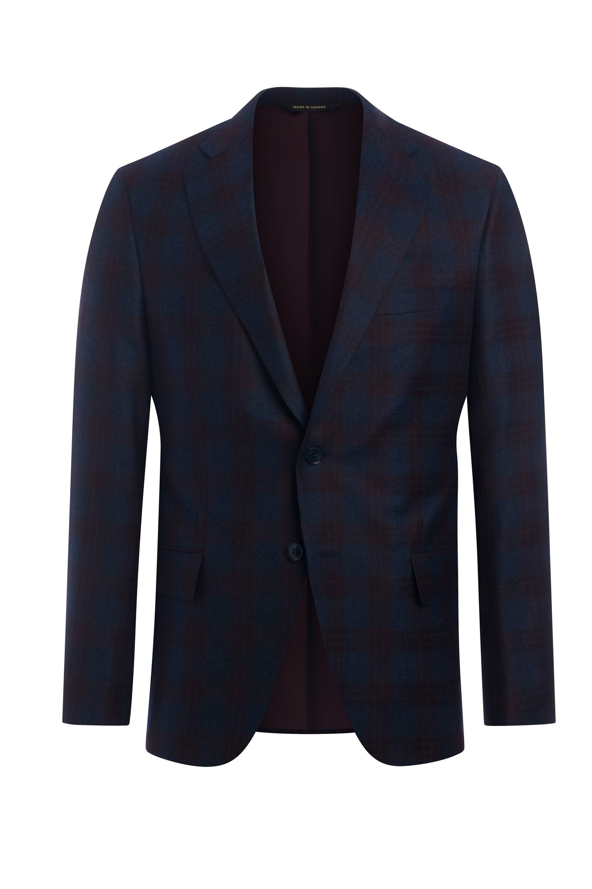 Blue 130's Flannel Plaid Jacket