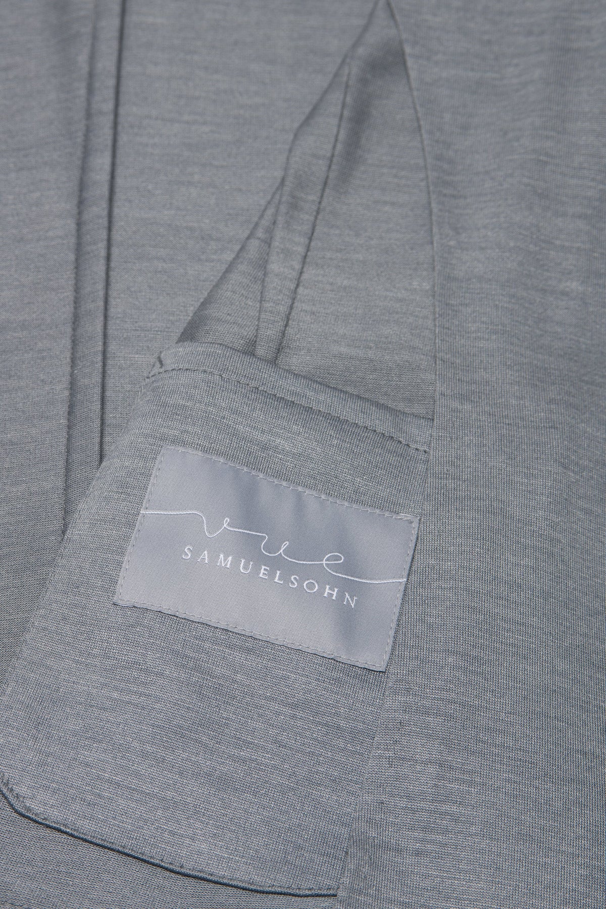 Grey Wool and Silk Jersey Knit Jacket