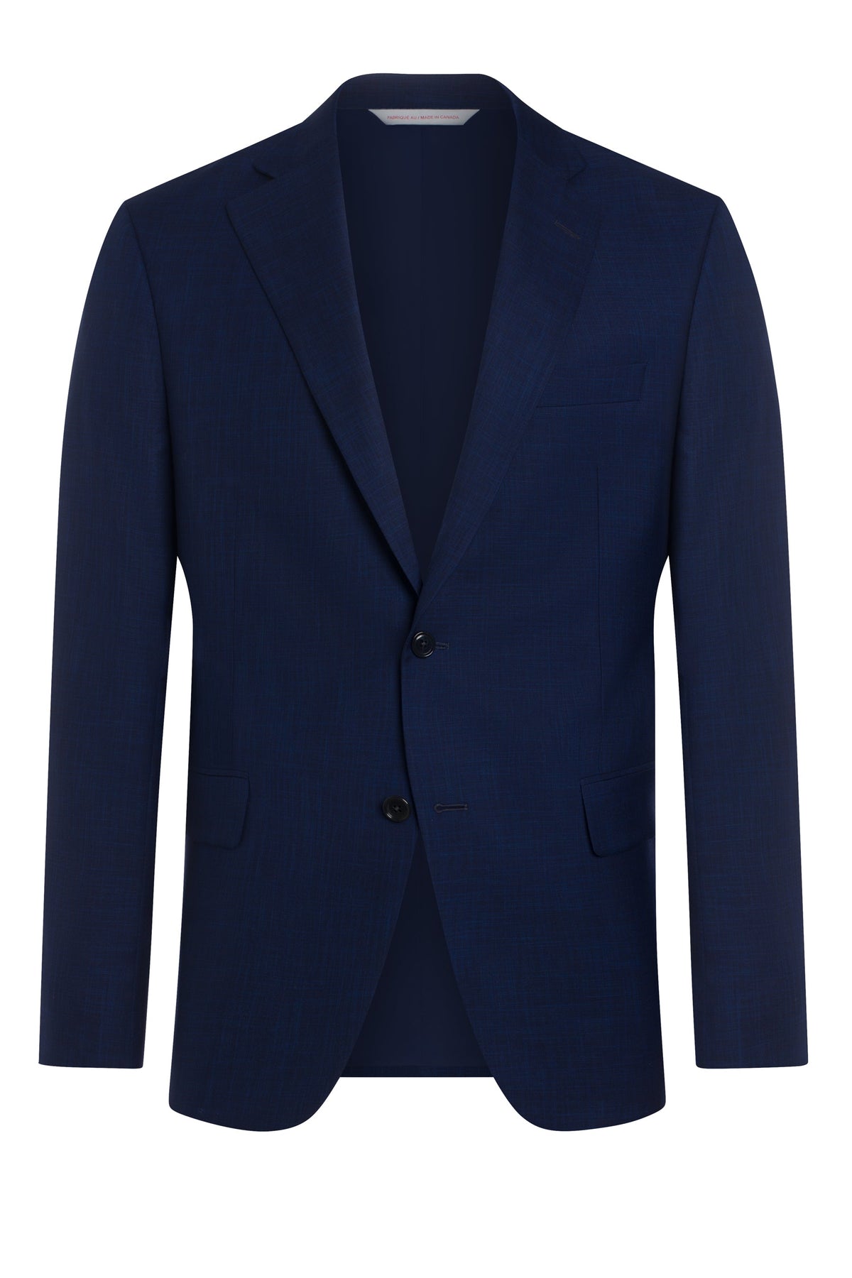 Navy Super 150's Silk Tonal Check Jacket