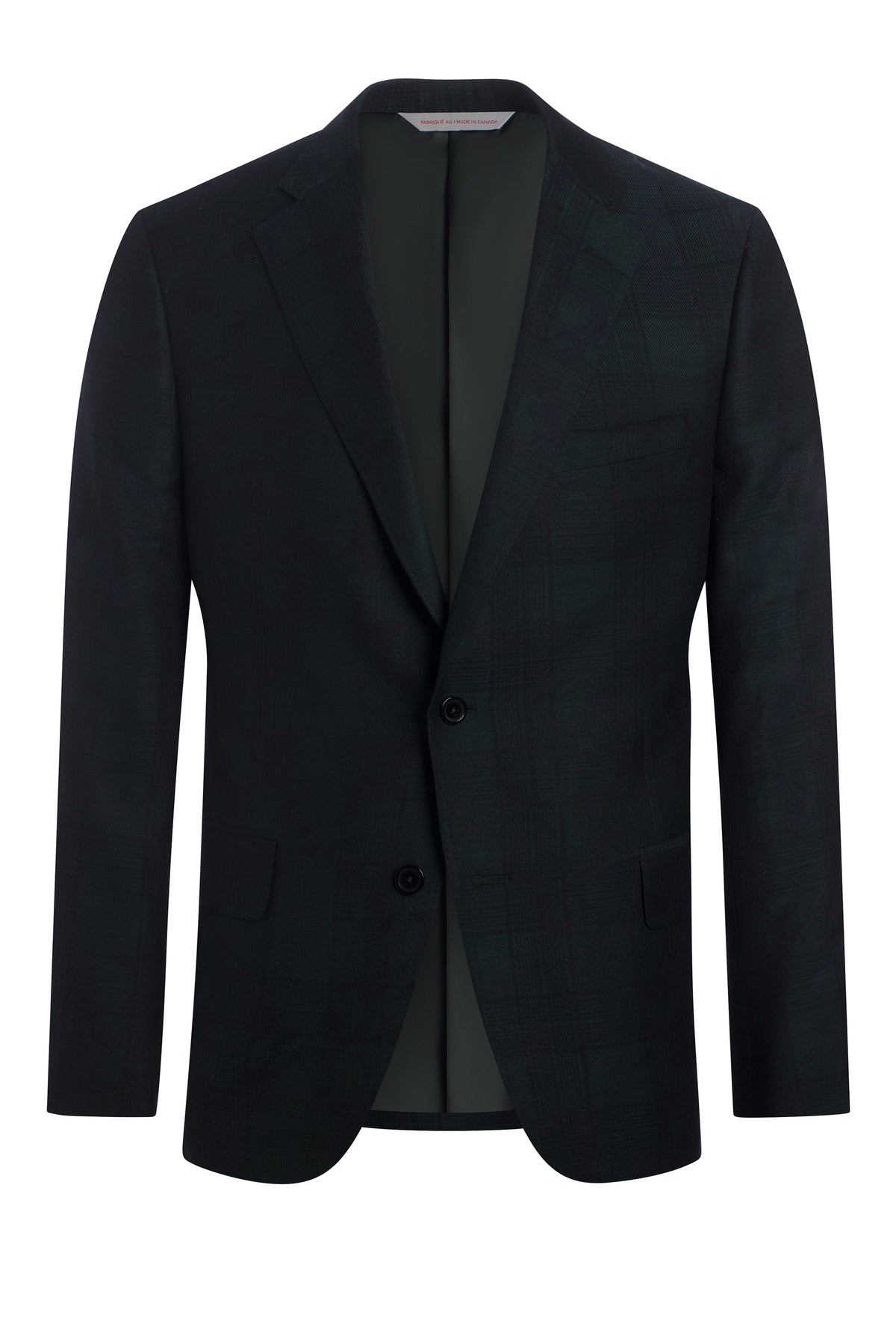 Green Wool and Silk Plaid Jacket