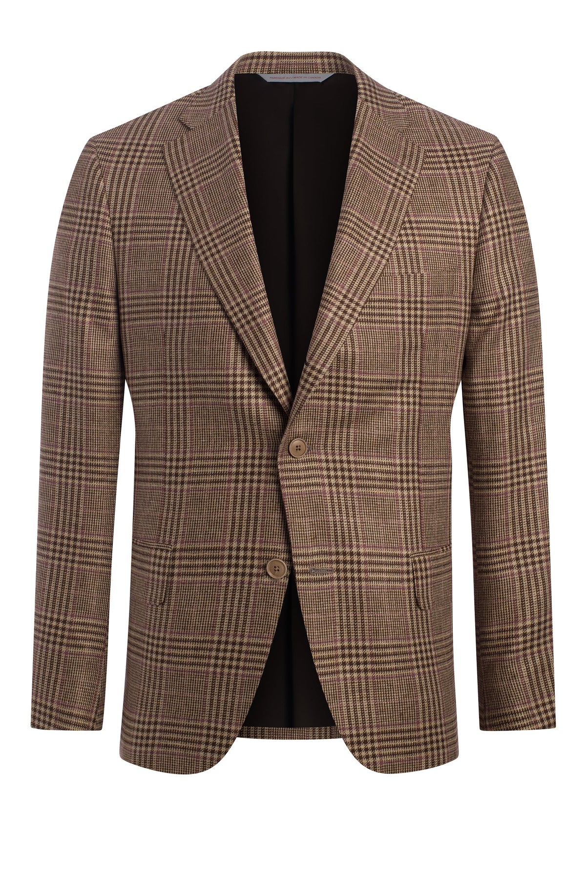 Brown Silk Plaid Jacket