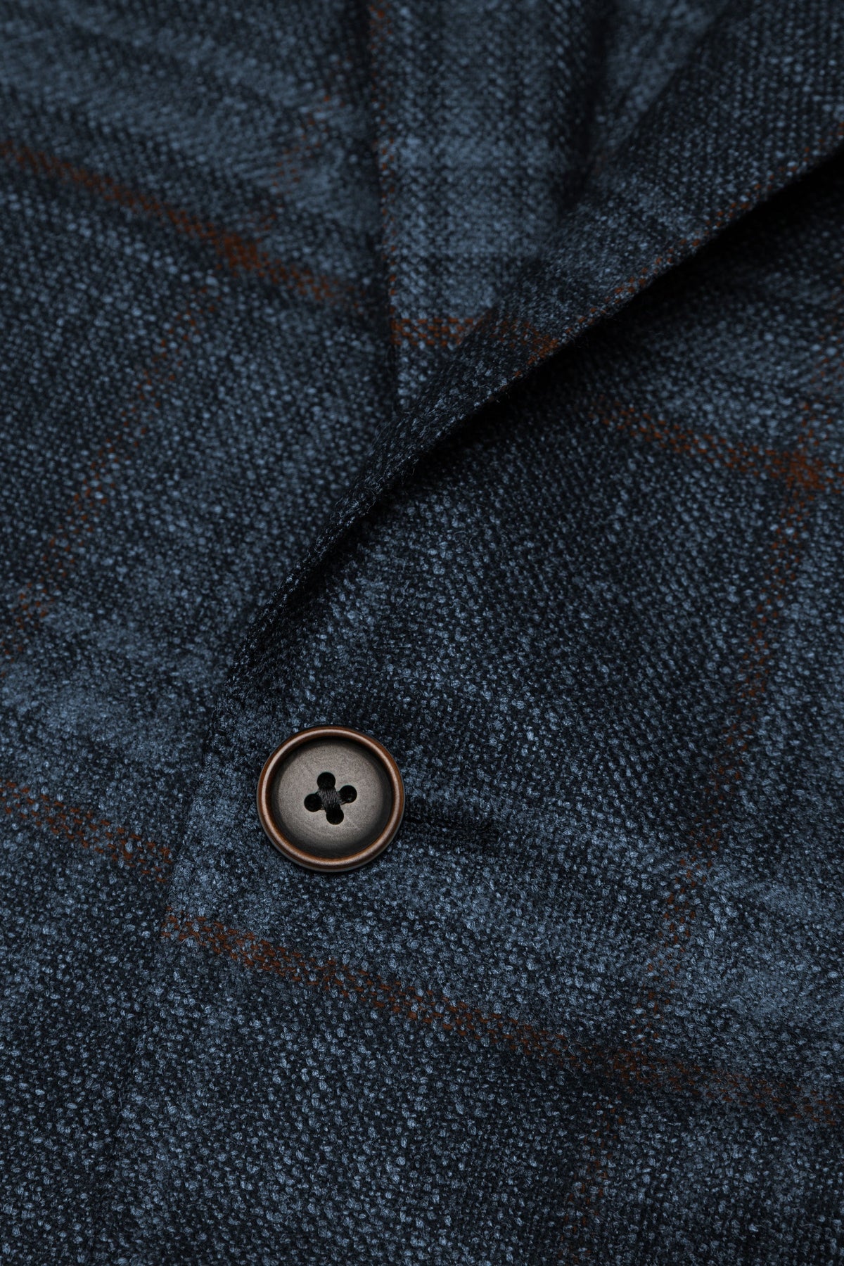 Navy Wool, Silk and Cashmere Windowpane Jacket