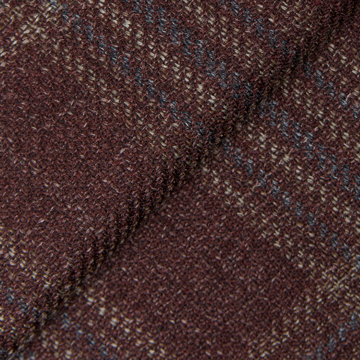 Umber Brown Wool, Silk and Linen Blend Jacket