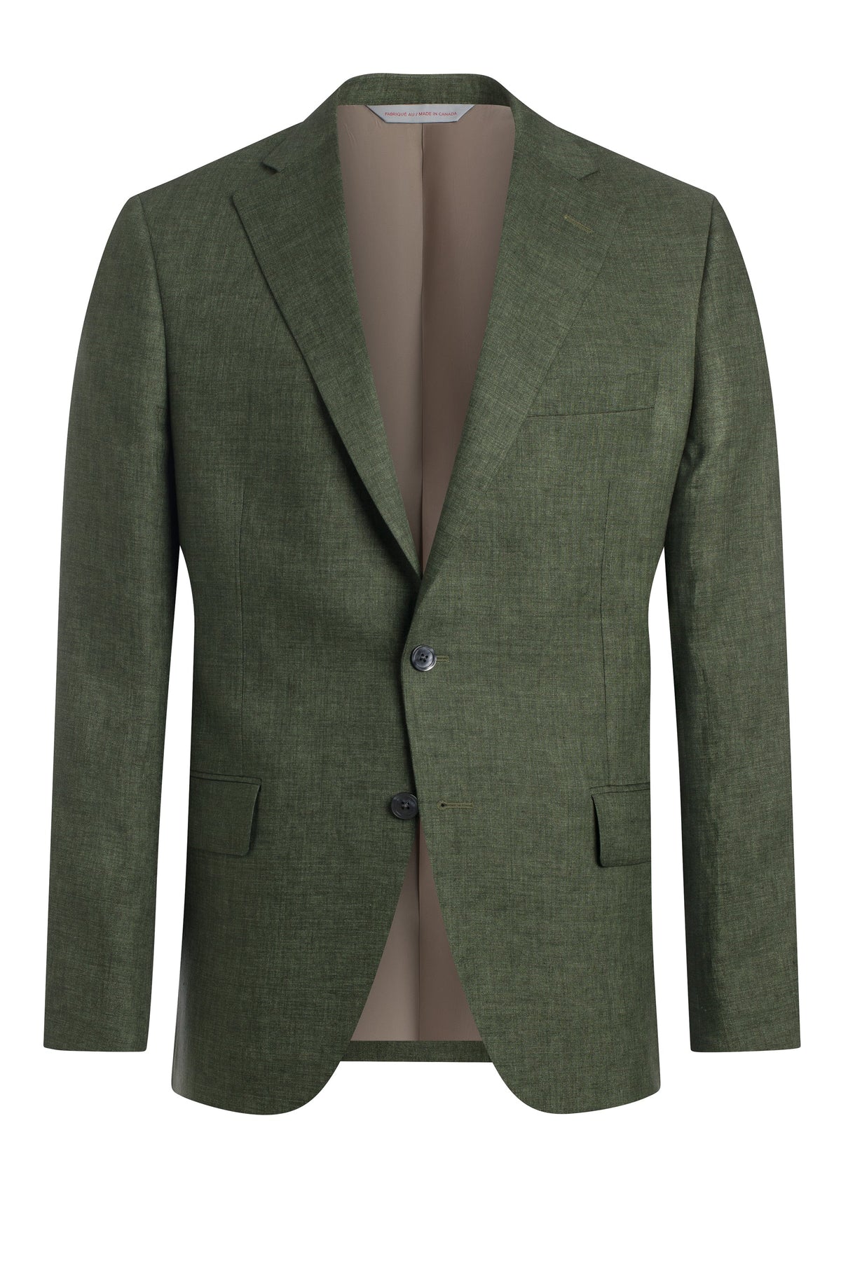 Olive Linen Slub Jacket