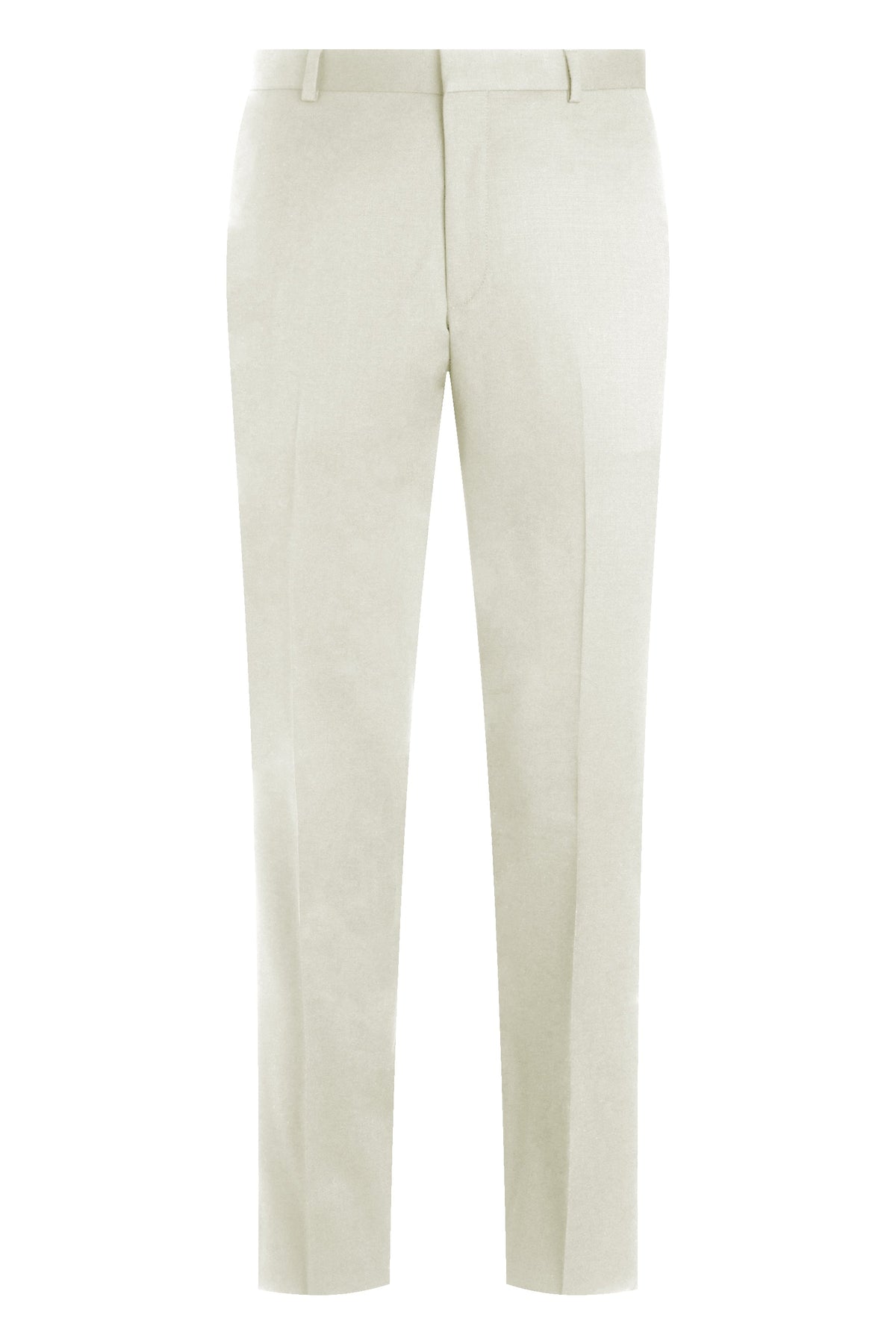 Off White Cotton Twill Trouser