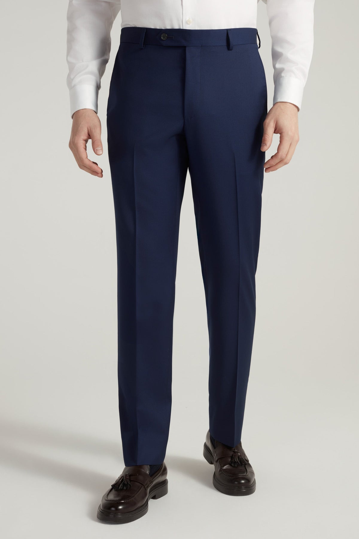 Marine Blue Super 110's Smart Wool Serge Trousers