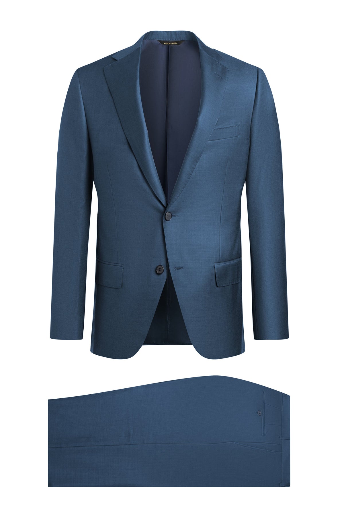 Navy Blue Milano Sharkskin Suit