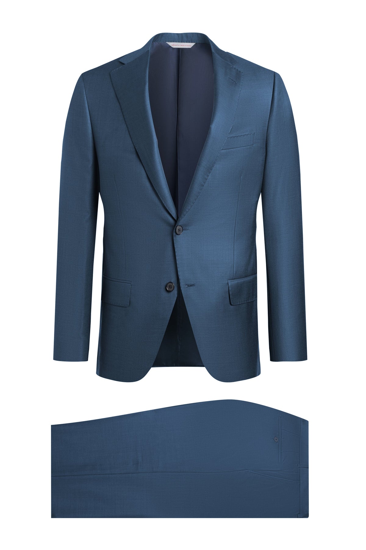 Navy Super 130's Milano Sharkskin Suit