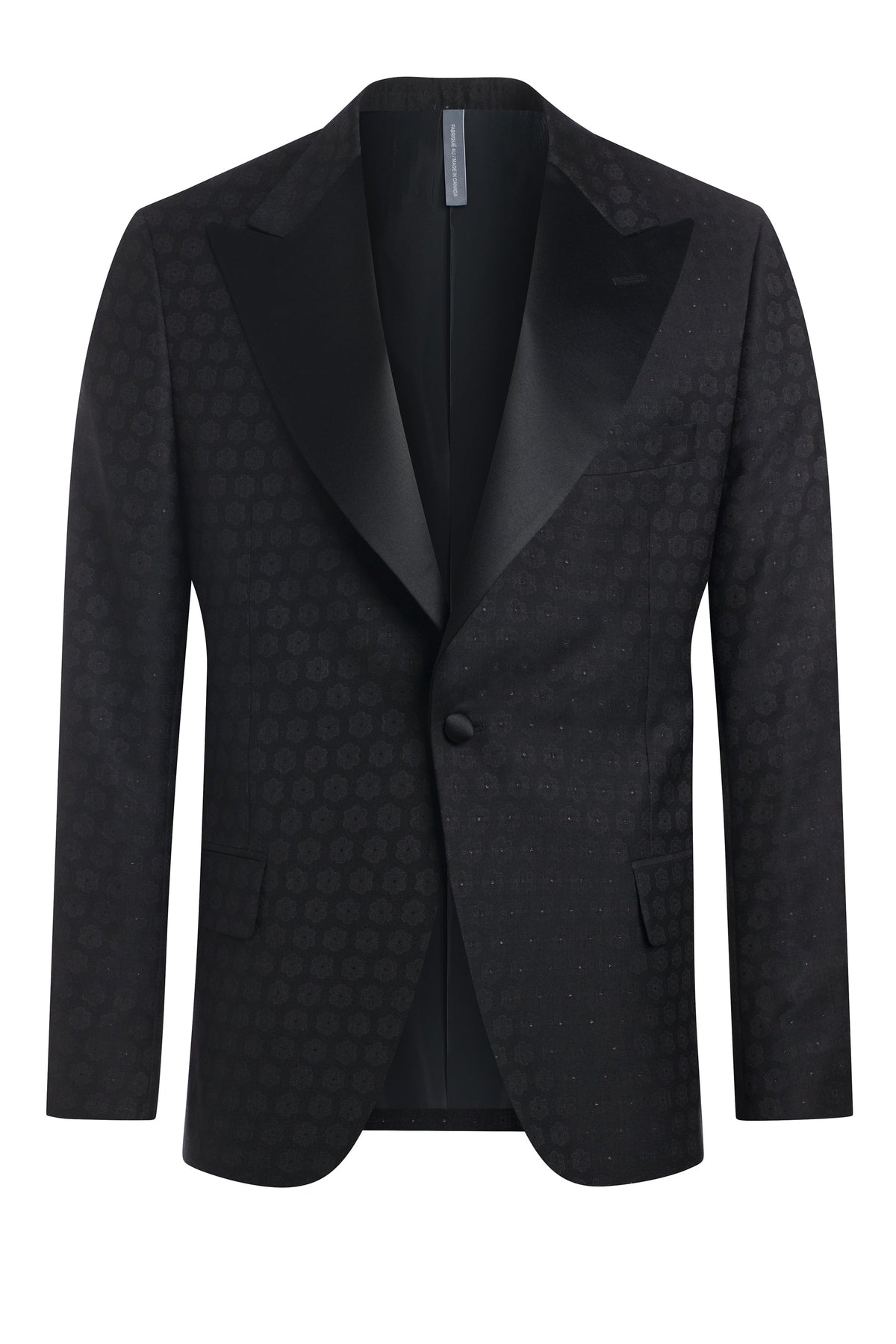 Charcoal Floral Jacquard Dinner Jacket