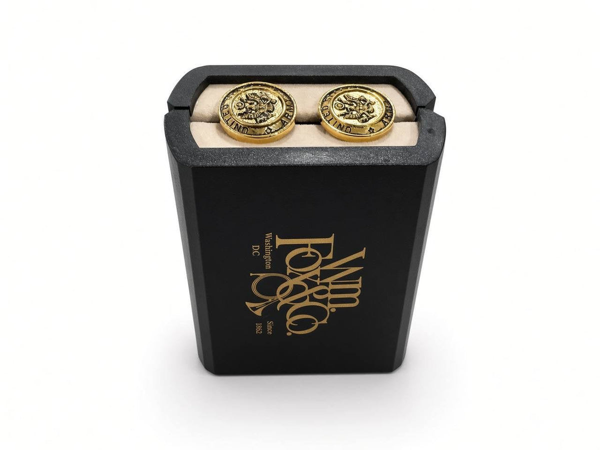 Antique Gold-Tone Crest Cufflinks - Wm. Fox & Co.