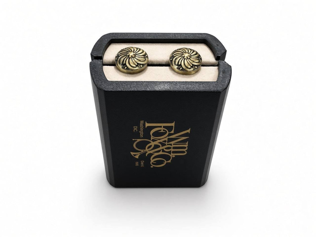 Antique-Tone Spiral Cufflinks - Wm. Fox & Co.