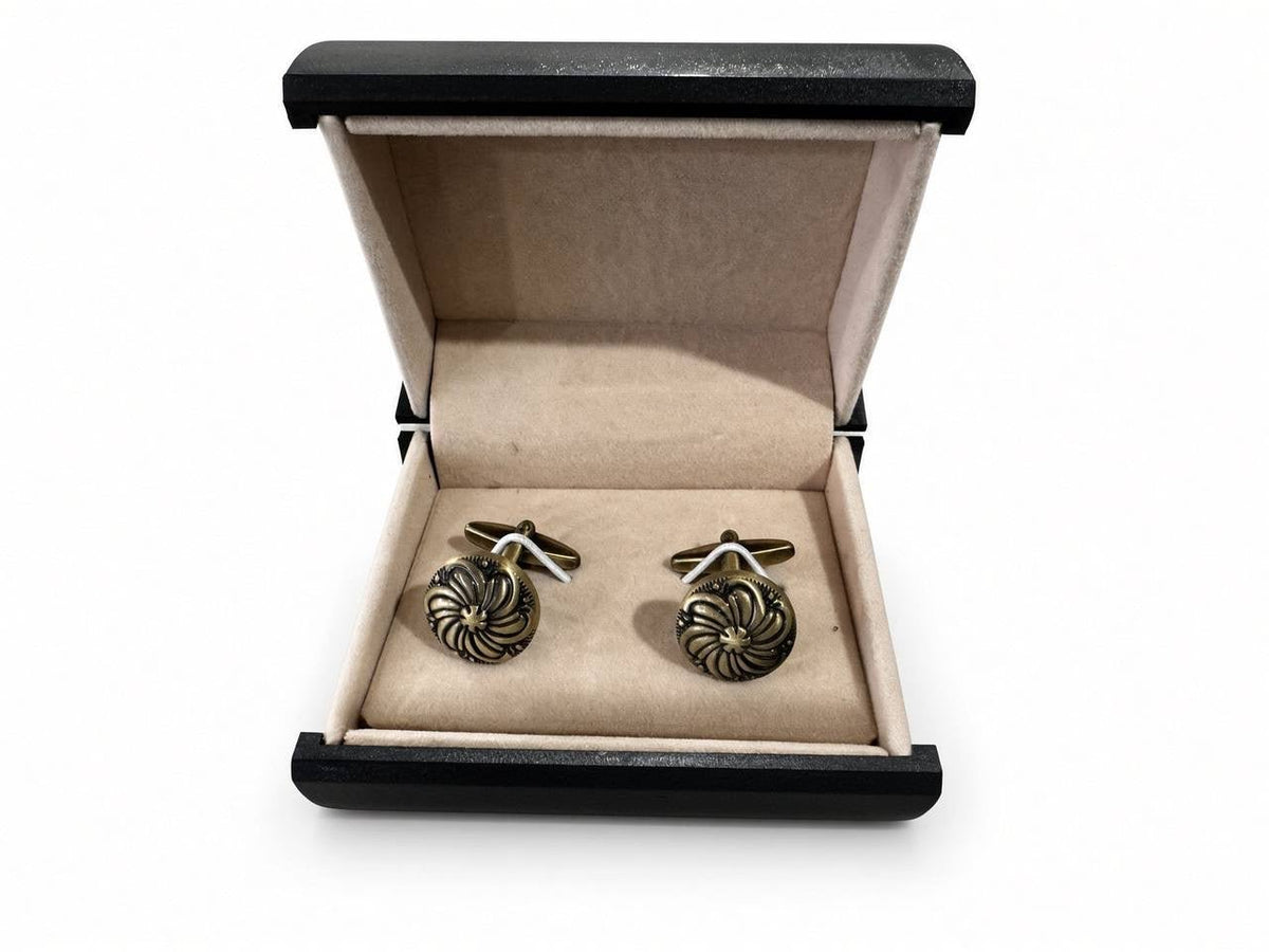 Antique-Tone Spiral Cufflinks - Wm. Fox & Co.