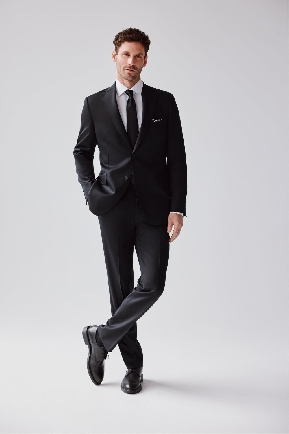 Black 120's Wool Jacket - Wm. Fox & Co.