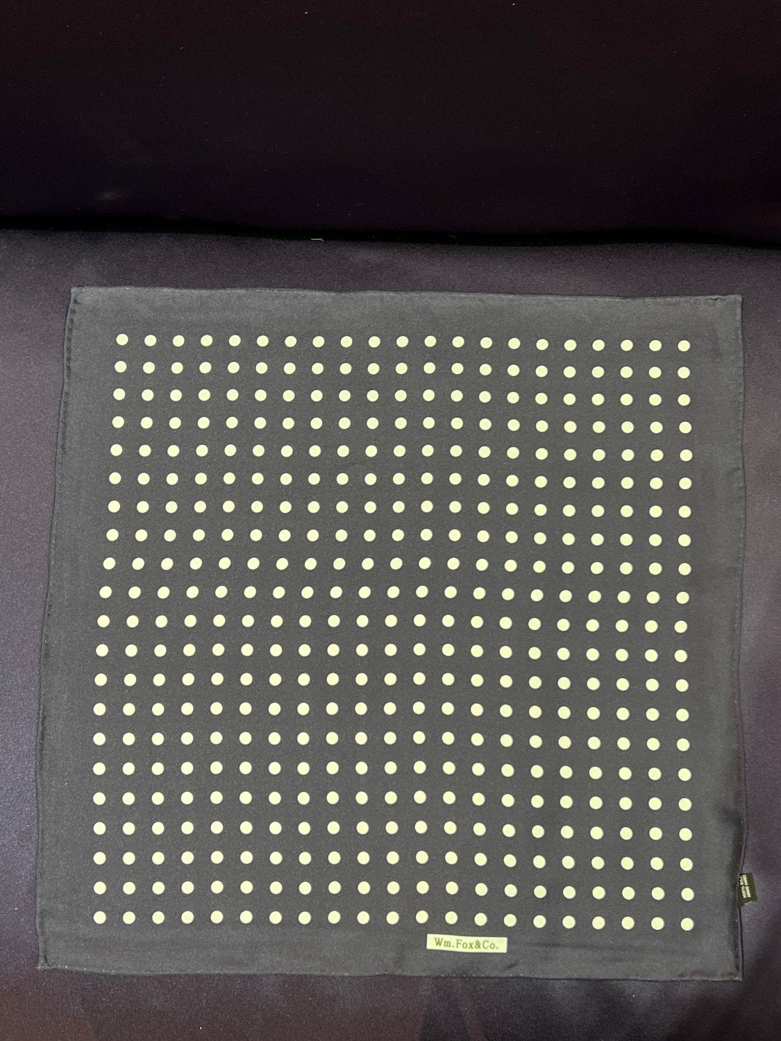 Black and White Dotted Pocket Square - Wm. Fox & Co.