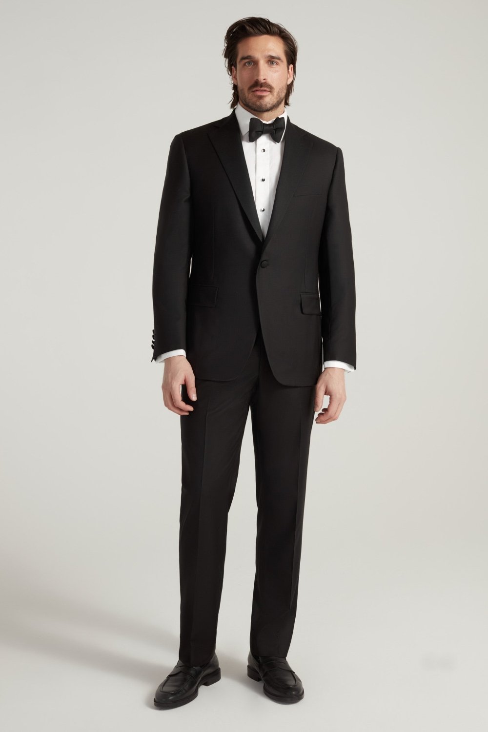 Black Honey Way Super 150's Notch Lapel Tuxedo - Wm. Fox & Co.