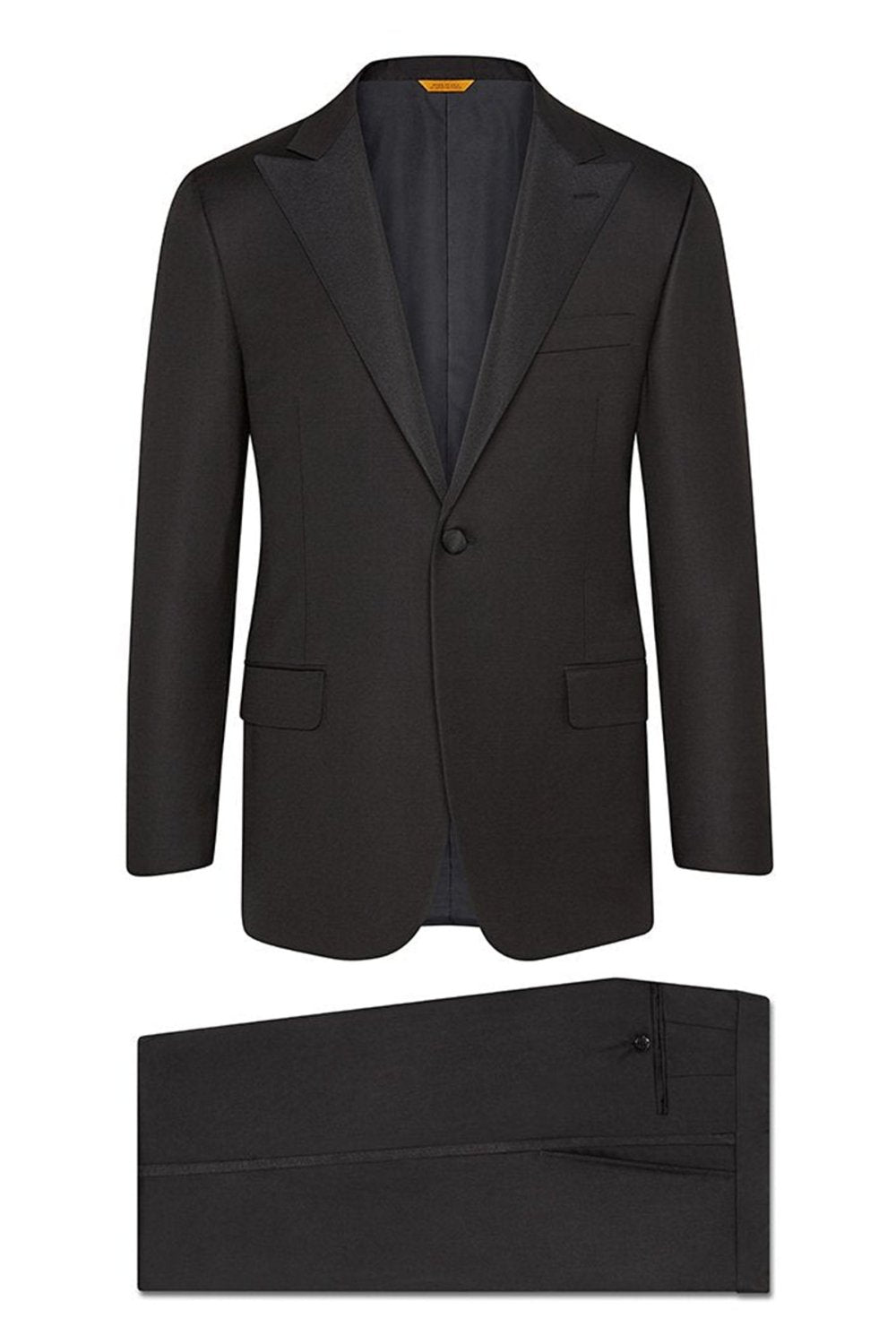 Black Peak Lapel Honey Way Super 150's Wool Tuxedo - Wm. Fox & Co.