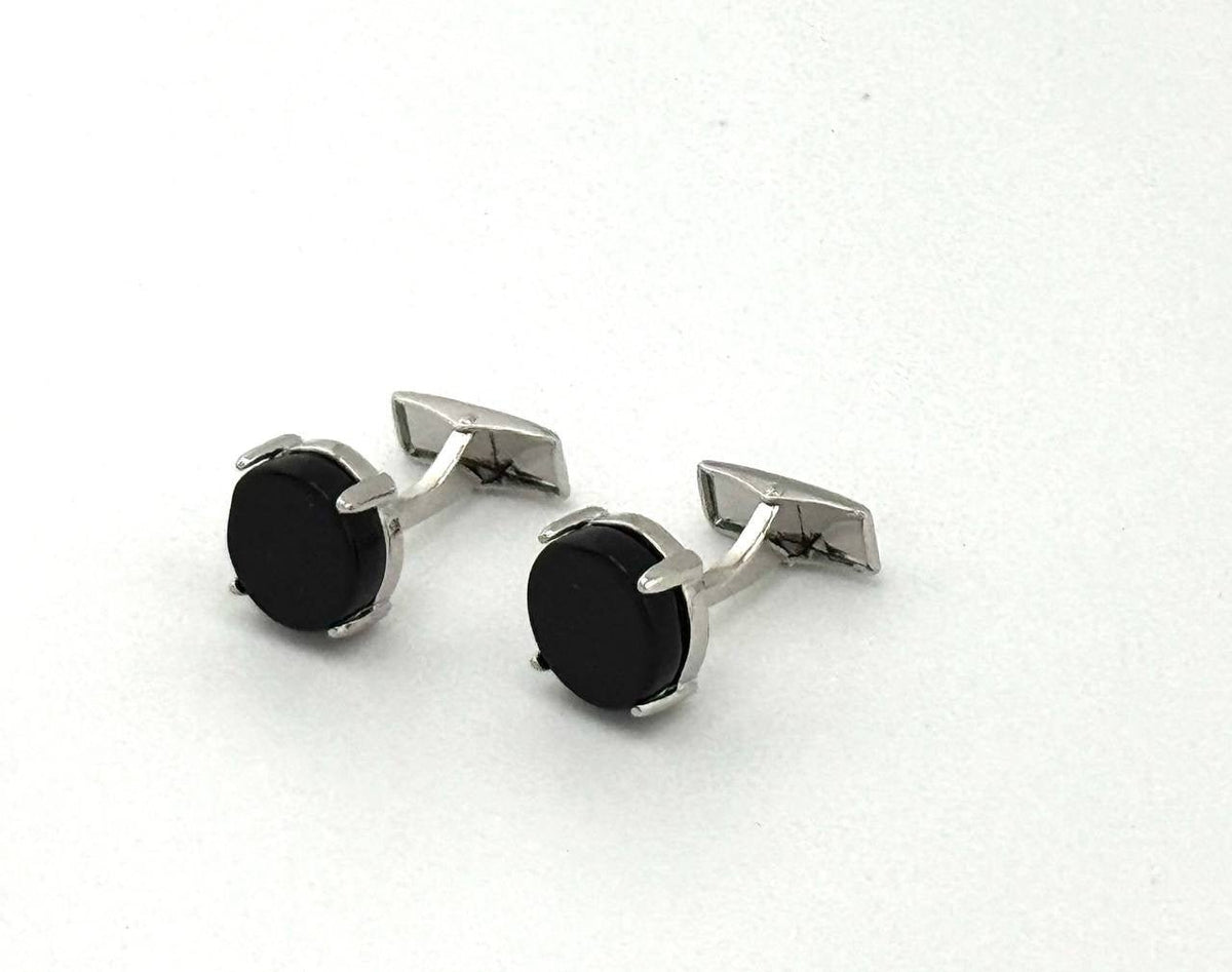 Black Rounded Square Cufflinks - Wm. Fox & Co.
