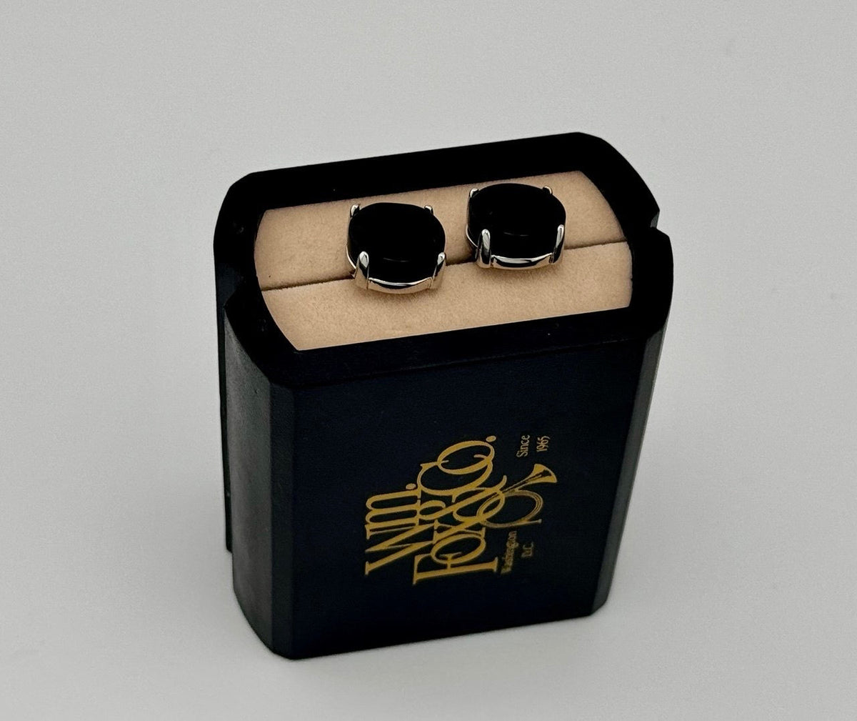 Black Rounded Square Cufflinks - Wm. Fox & Co.