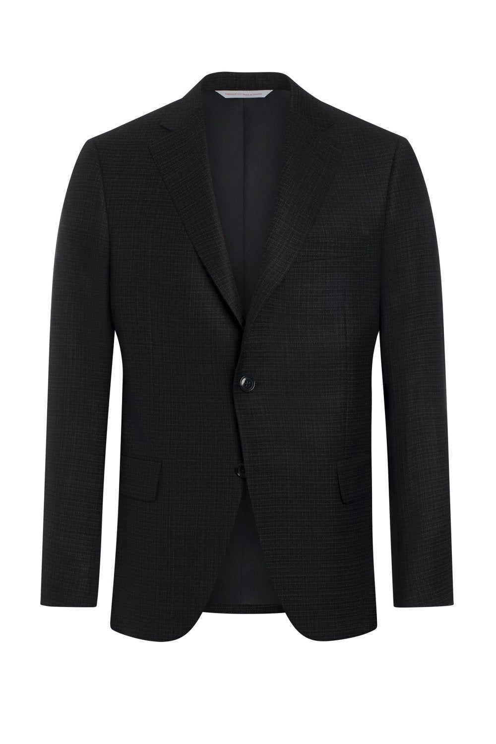 Black Super 130's Soft Mini-check Jacket - Wm. Fox & Co.
