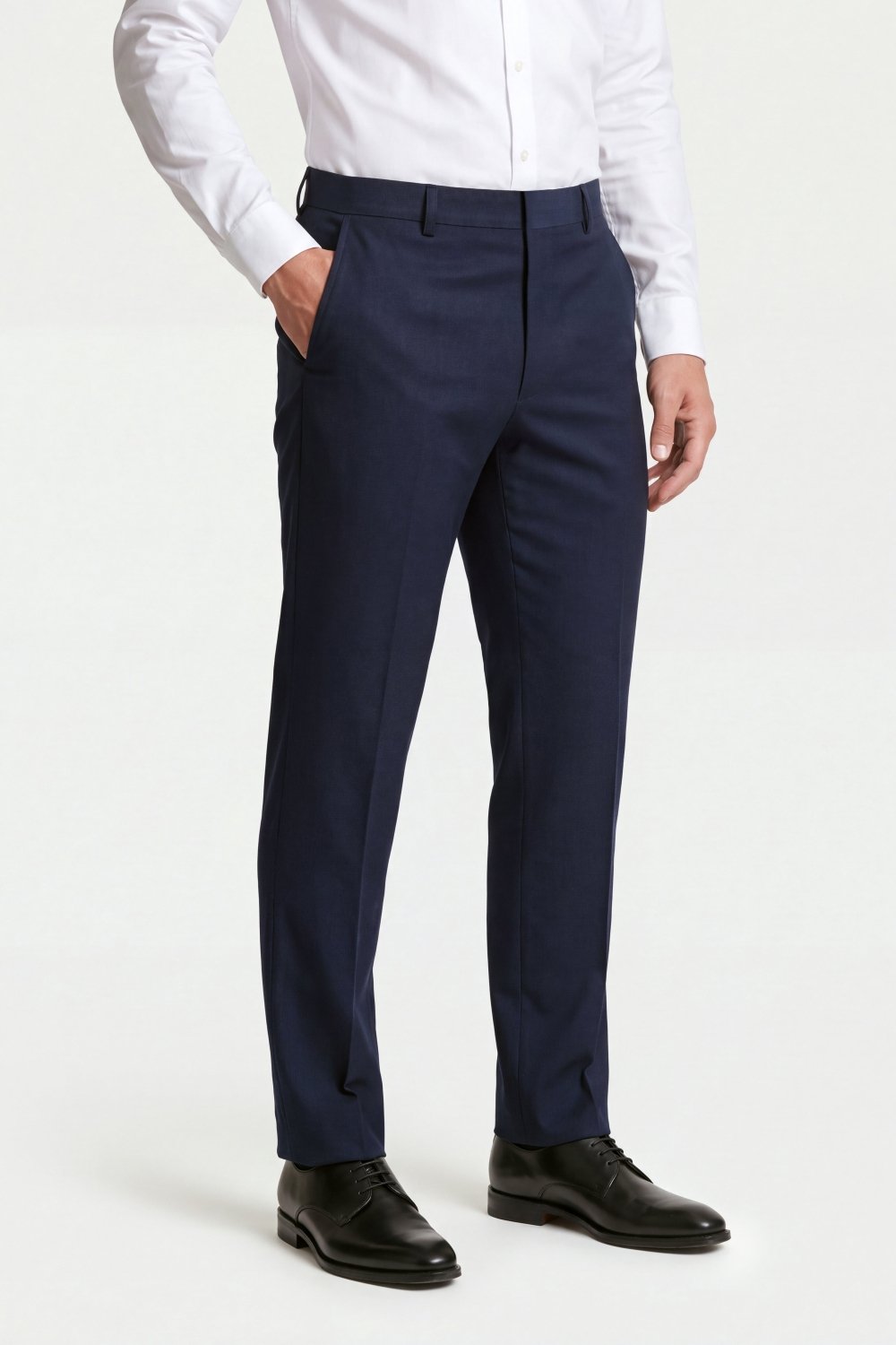 Blue Super 120's Wool Blend Pant - Wm. Fox & Co.