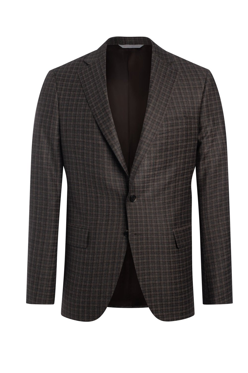 Brown Overcheck Flannel Jacket - Wm. Fox & Co.