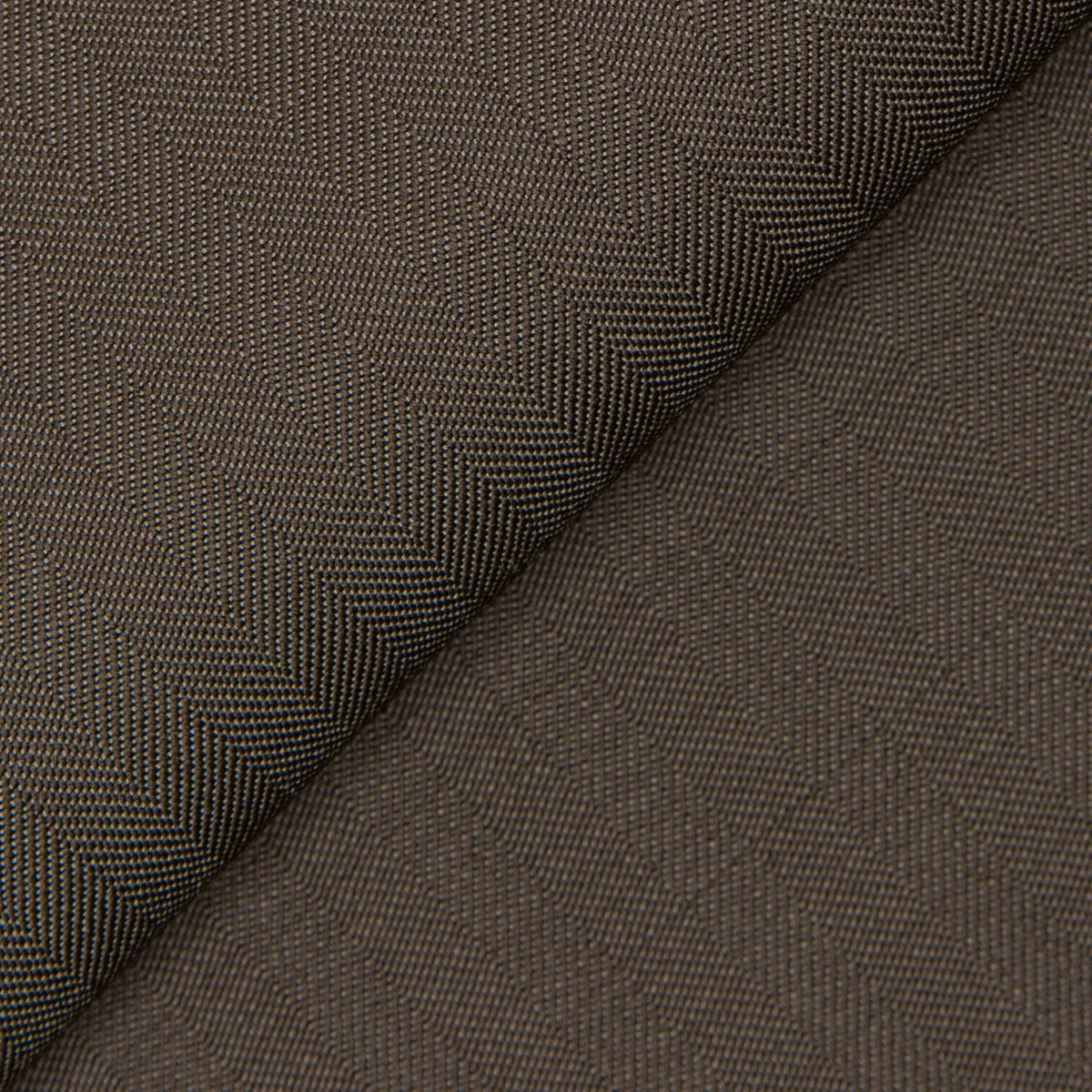 Brown Super 130s Tonal Herringbone Suit - Wm. Fox & Co.