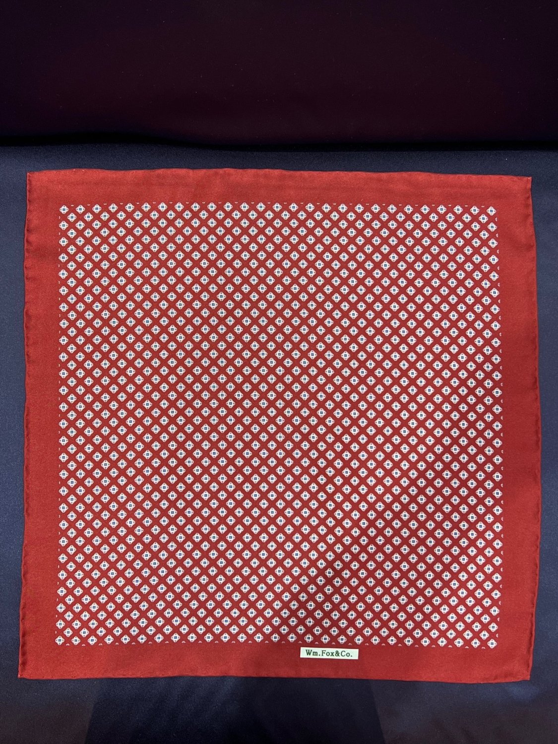 Burgundy Mini Dot Pocket Square - Wm. Fox & Co.