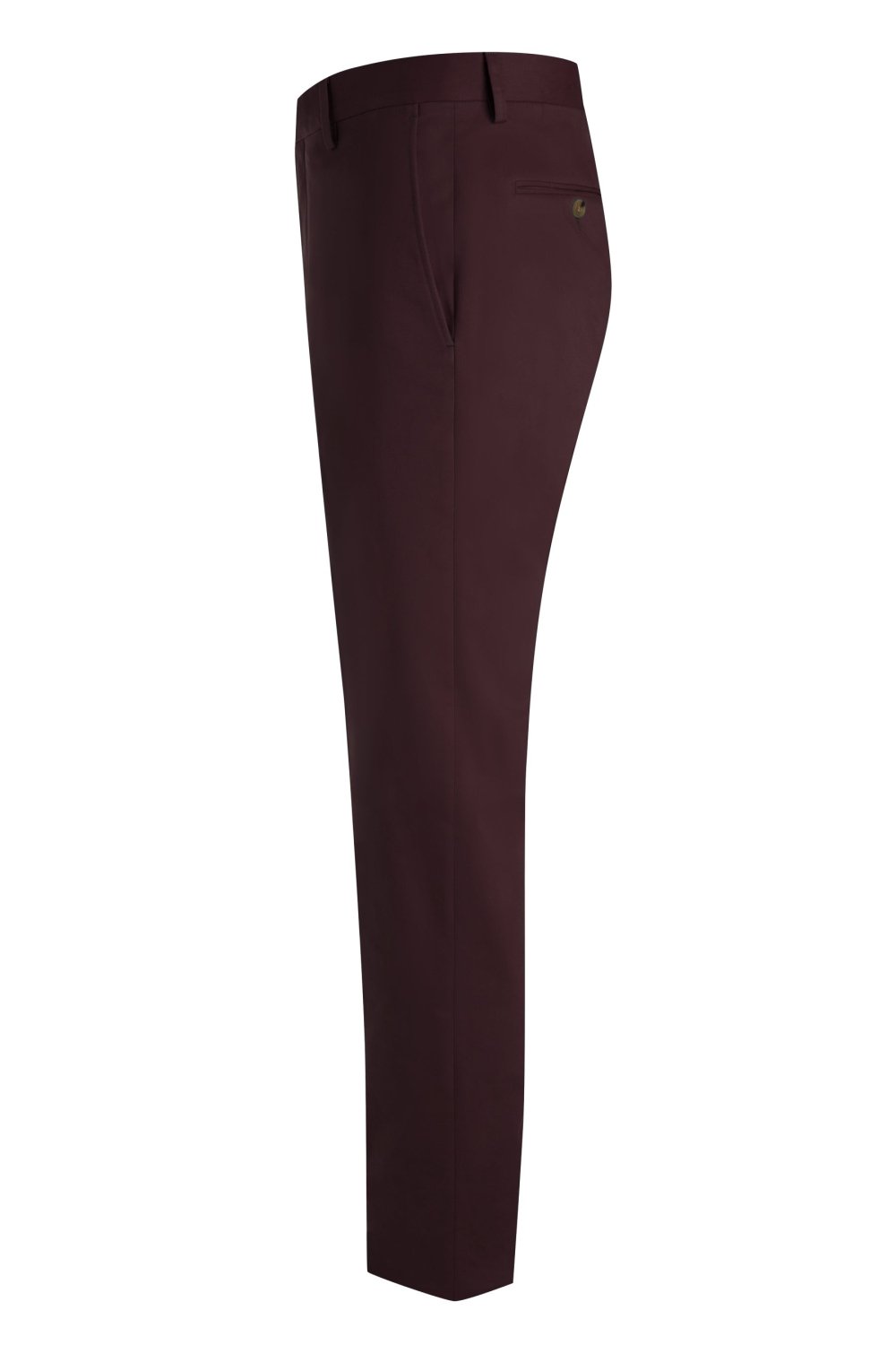 Burgundy Stretch Cotton Blend Trouser - Wm. Fox & Co.
