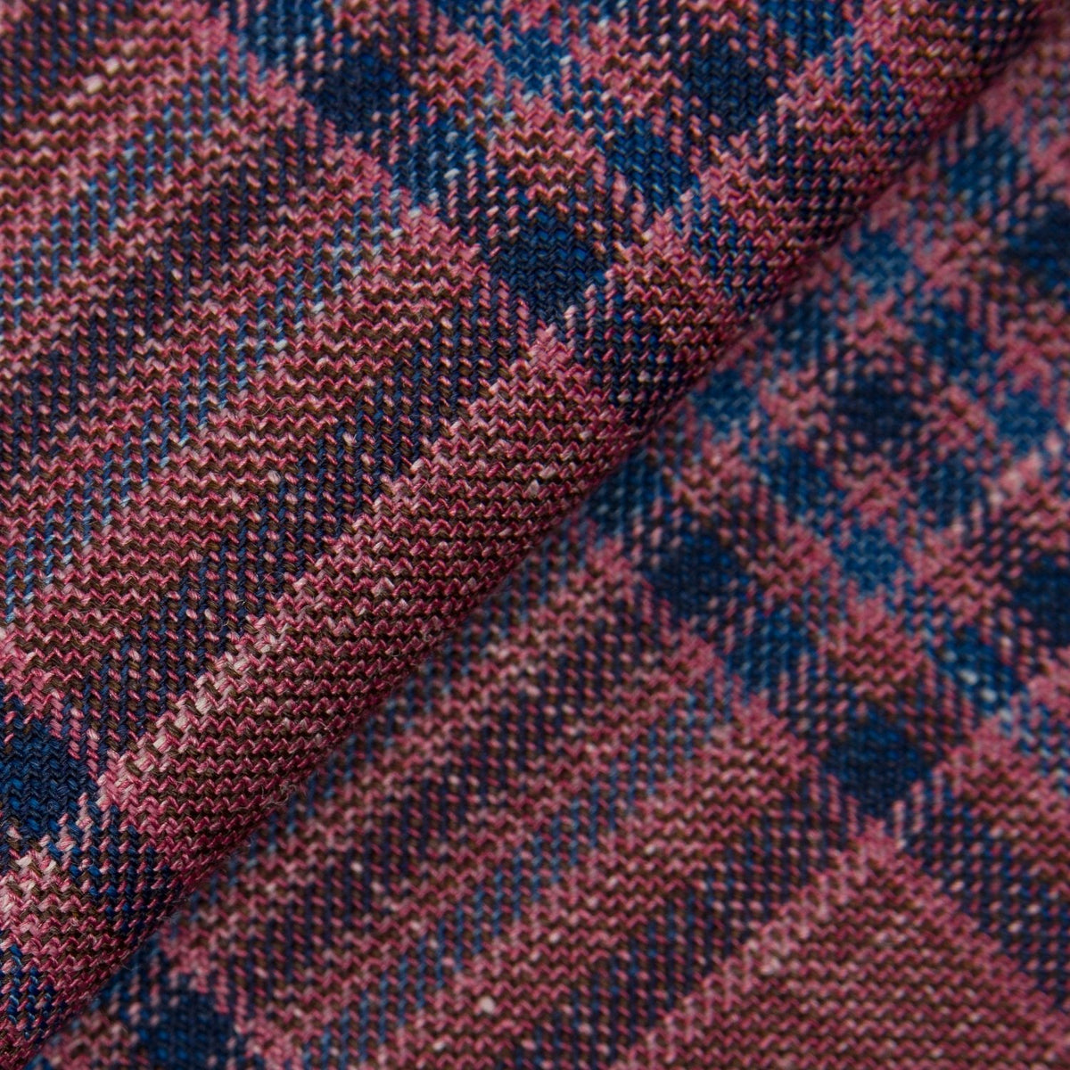 Burgundy Wool, Silk and Linen Blend Plaid Jacket - Wm. Fox & Co.