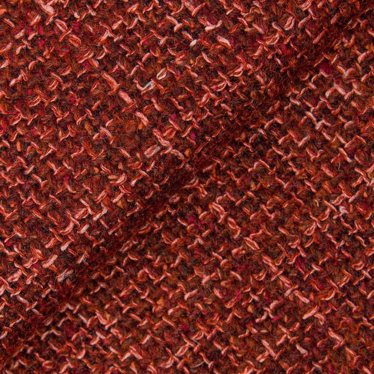 Burnt Red Wool Blend Textured Jacket - Wm. Fox & Co.