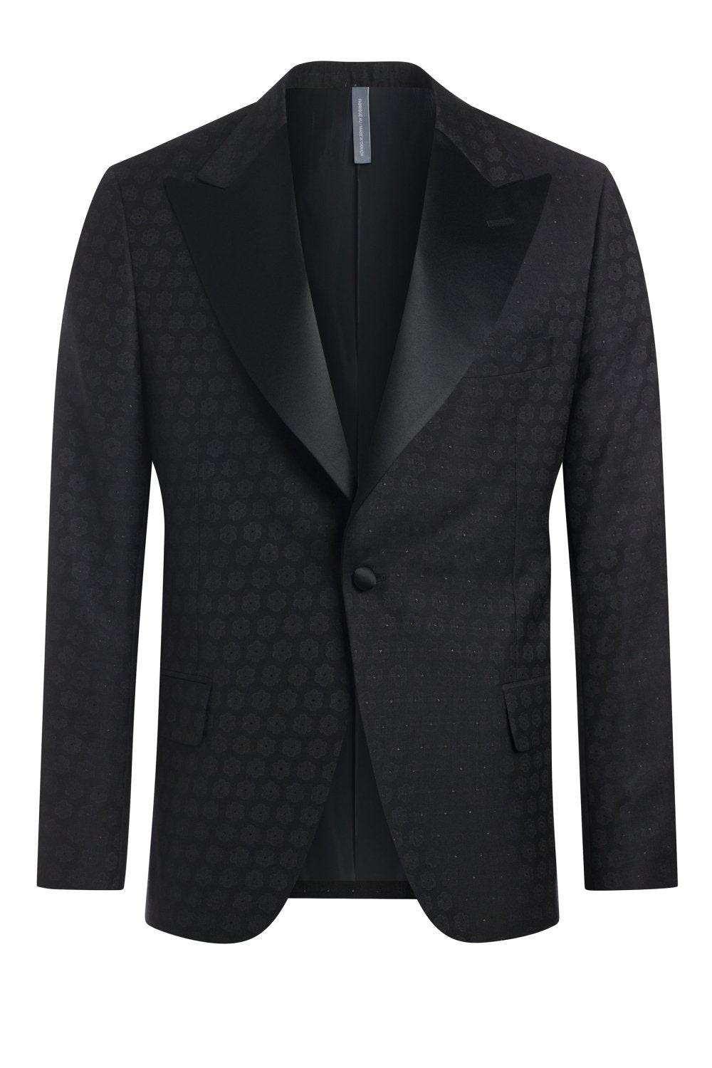 Charcoal Floral Jacquard Dinner Jacket - Wm. Fox & Co.