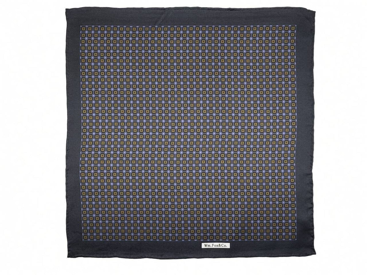 Charcoal & Olive Mini Square Pocket Square - Wm. Fox & Co.