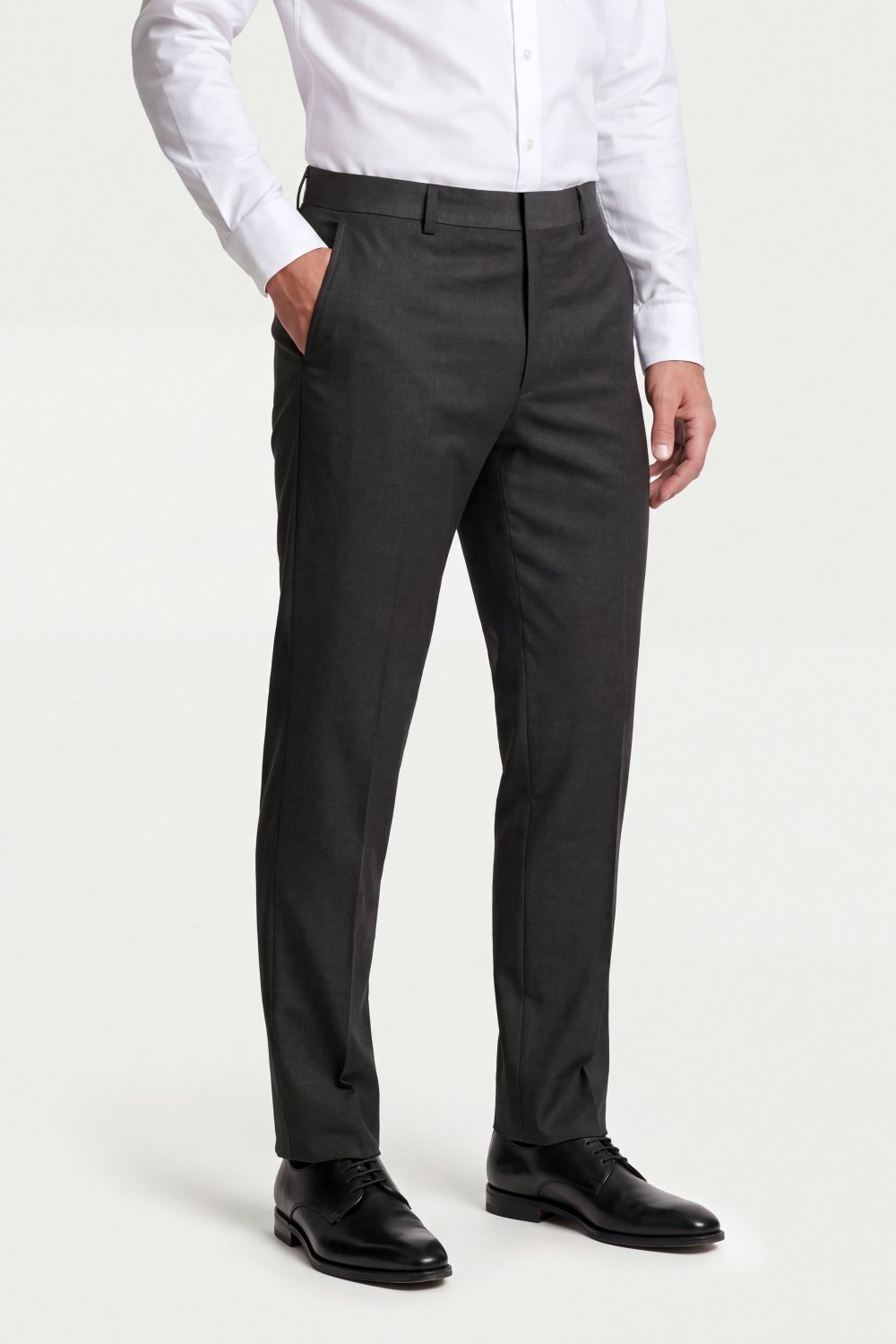 Charcoal Super 120's Wool Blend Pant - Wm. Fox & Co.